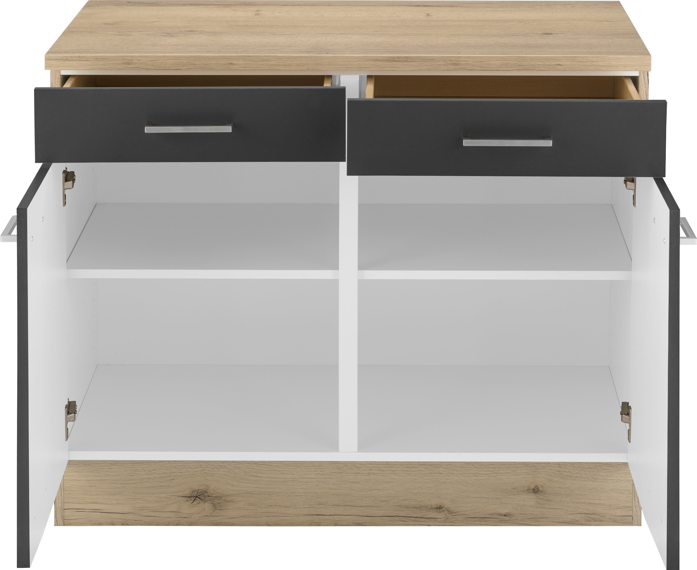 OPTIFIT Unterschrank »Iver«, Breite 100 cm, 2 Türen und 2 Schubkästen, mit 38 mm Arbeitsplatte