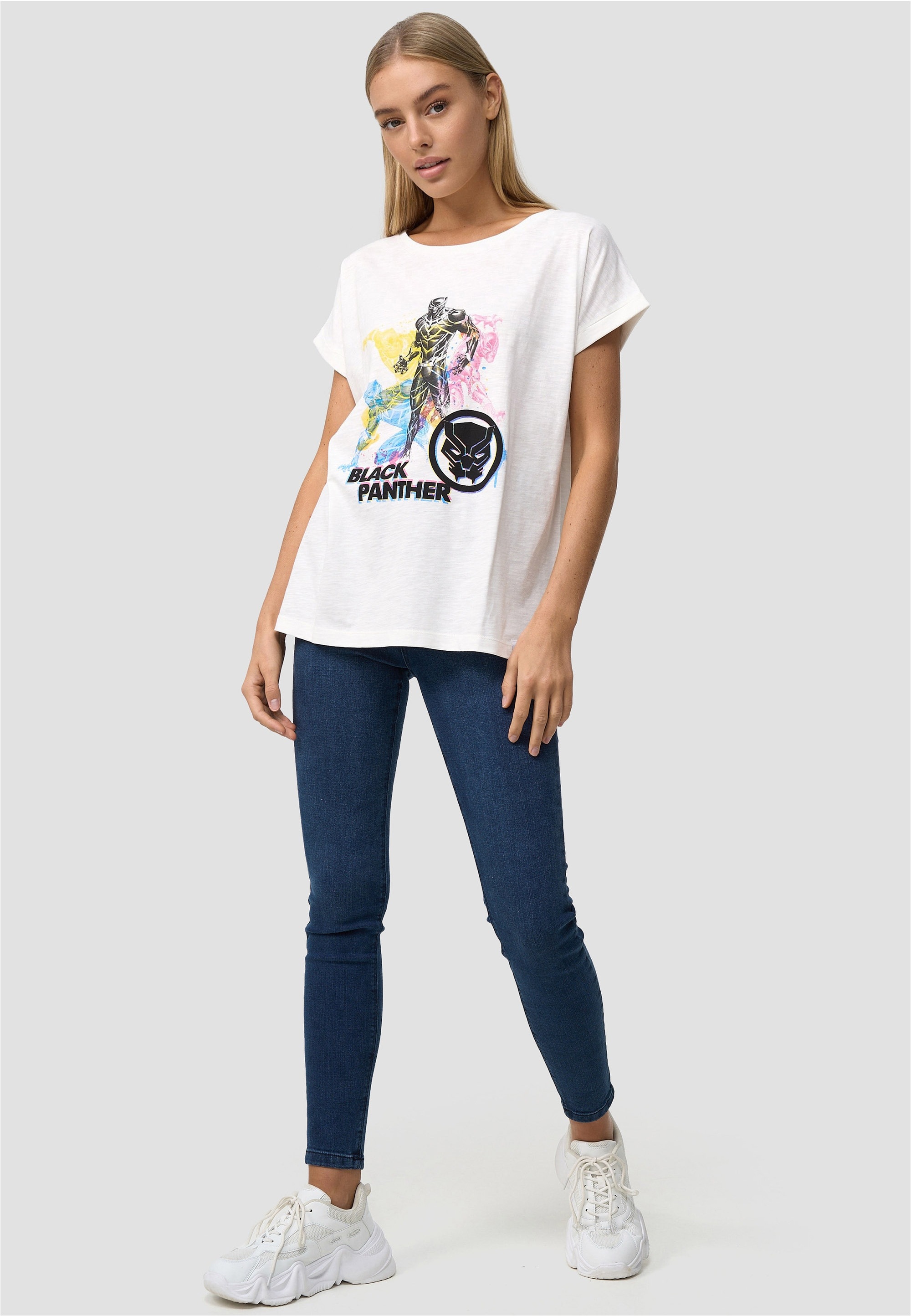Thumbnail - Recovered T-Shirt "Black Panther", (1 tlg.), mit coolem Black Panther-Print