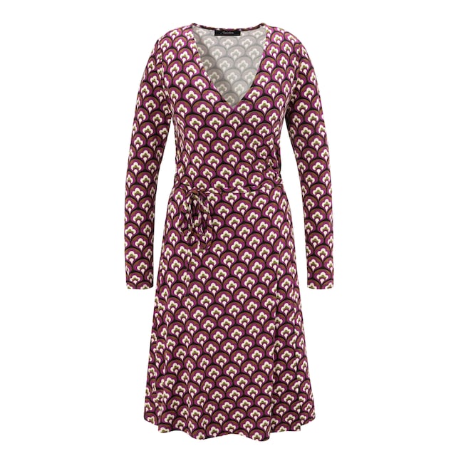 Aniston CASUAL Wickelkleid, mit trendfarbenem Retrodruck - NEUE KOLLEKTION  für bestellen | BAUR