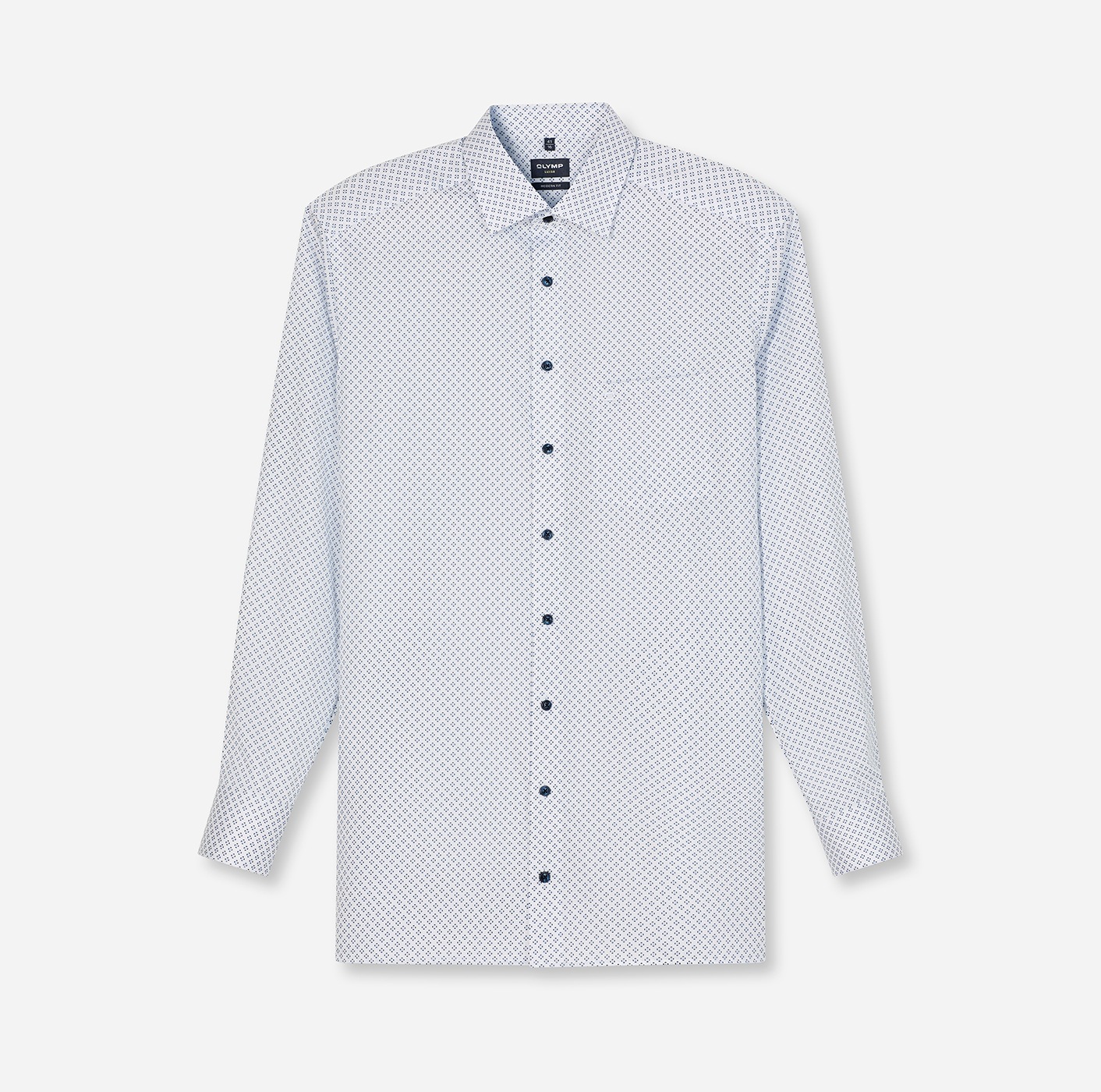 OLYMP Langarmhemd "Luxor", modern fit, Businesshemd, gemustert, New-Kentkra günstig online kaufen