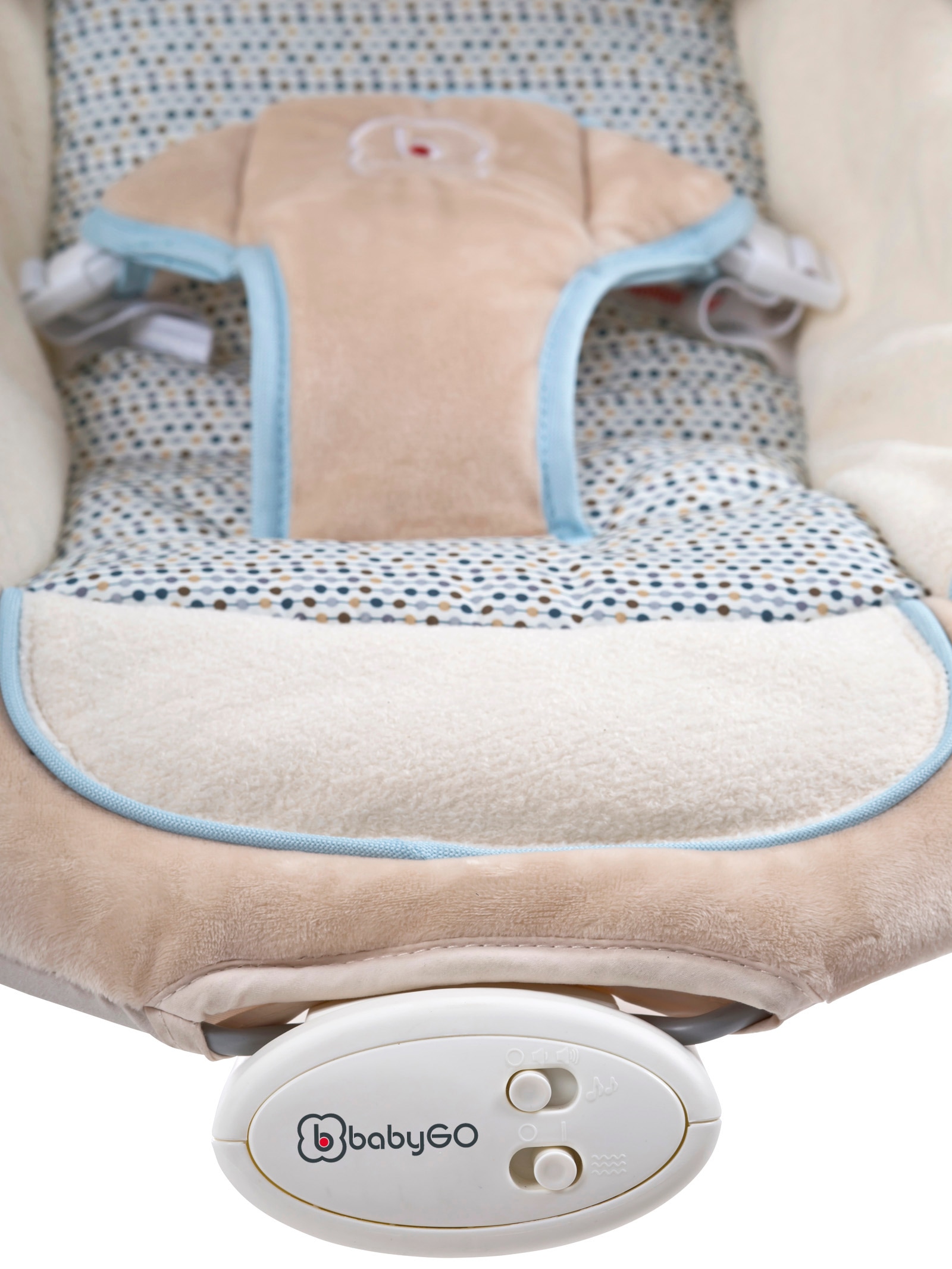 BabyGo Babywippe »Cozy, beige«, bis 9 kg, elektrisch, mit Sound und Vibrationsfunktion