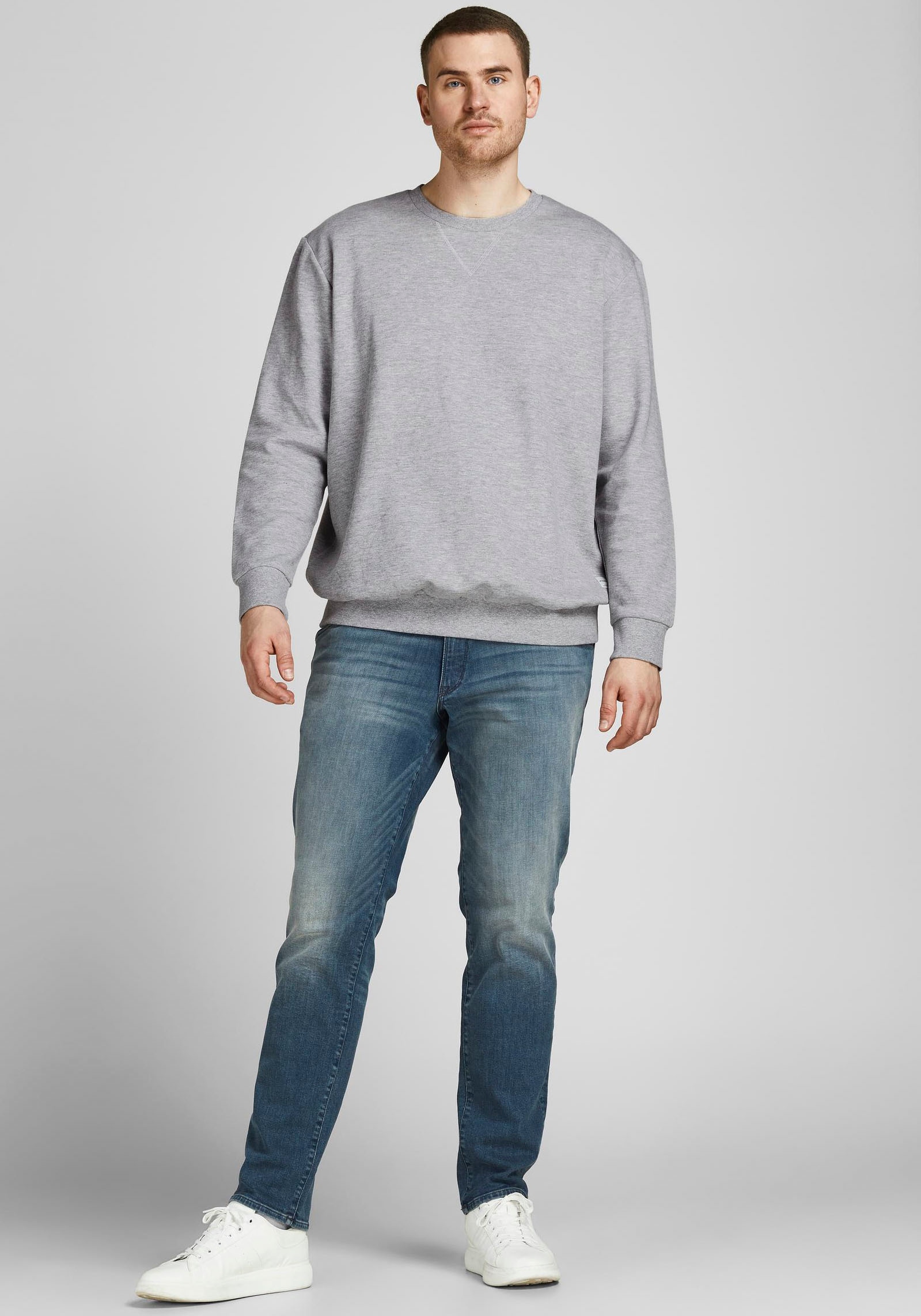 Jack & Jones PlusSize Sweatshirt »BASIC SWEAT CREW NECK«, (Packung)