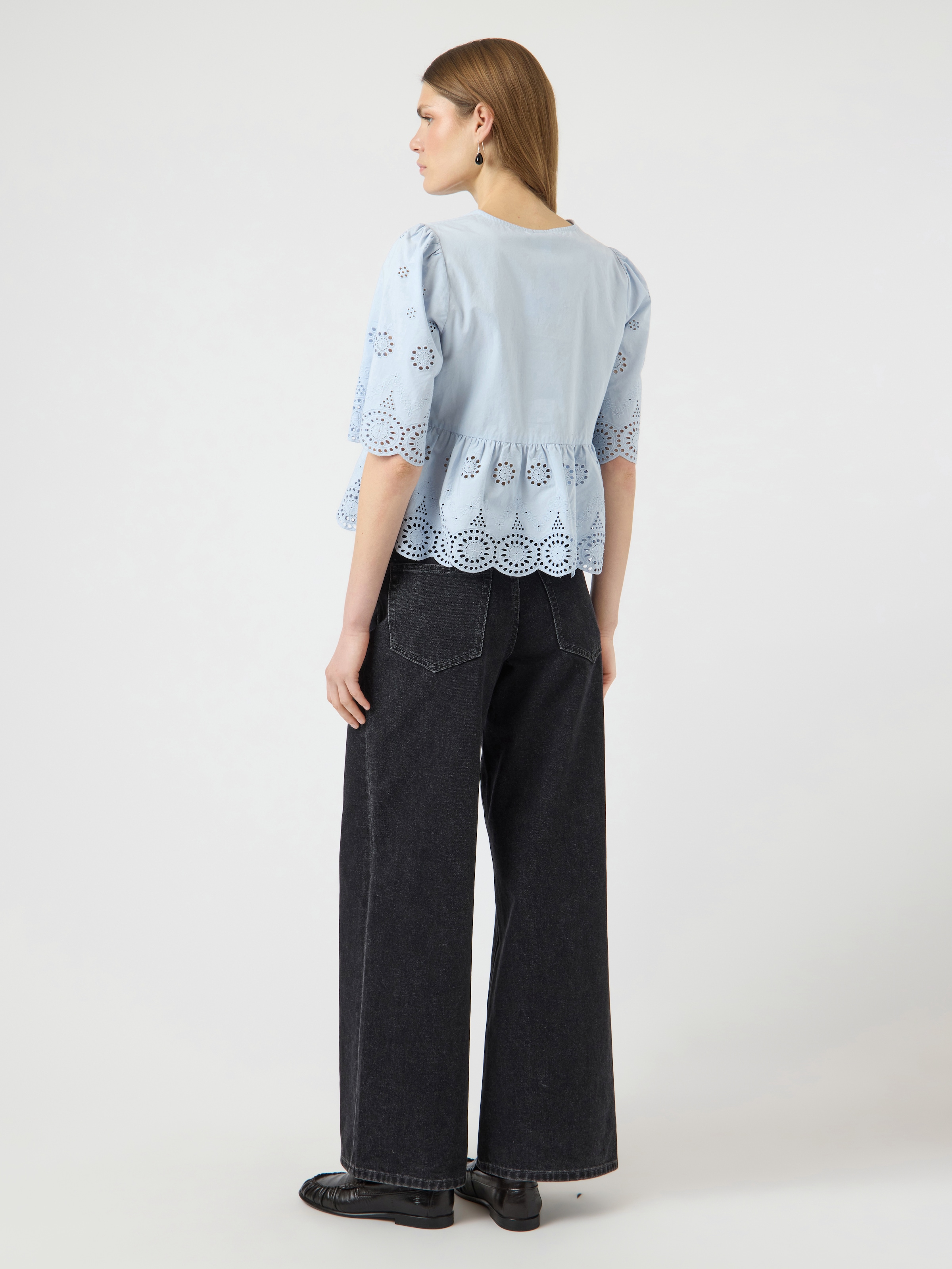 Y.A.S Spitzenbluse »YASCORNELIA 2/4 TIE TOP S. NOOS« Baumwolle, regular fit