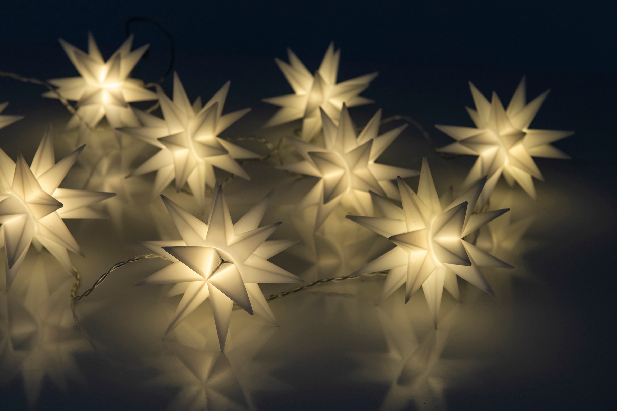 näve LED-Lichterkette | kaufen aussen«, BAUR 3D-Stern »LED-Weihnachtslichterkette 3D-Sterne,Weihnachtsdeko