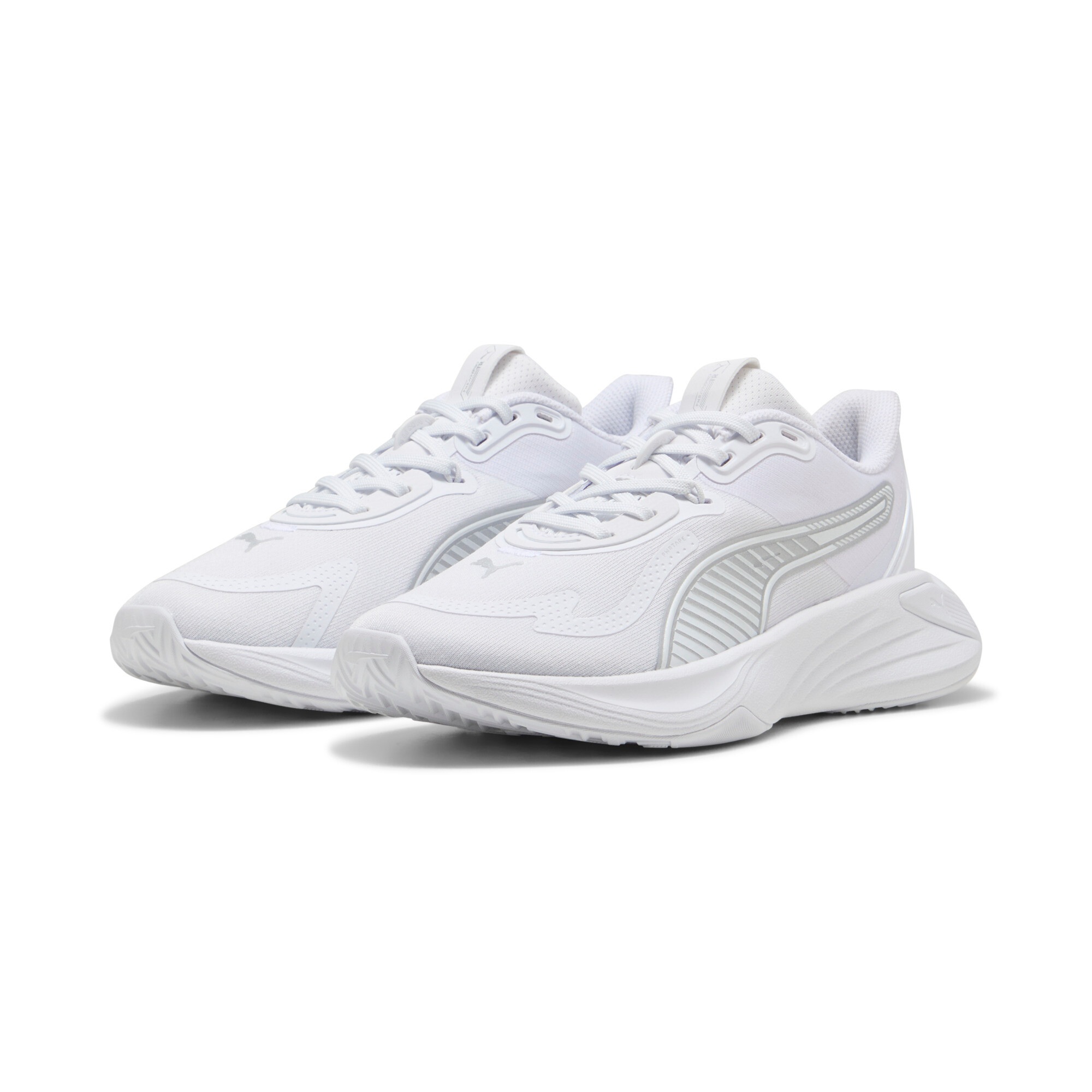 Trainingsschuh PUMA "PWR HYBRID TR WNS", Damen, Gr. 38, weiß (puma weiß, puma silber), Textil, Schuhe, PROFOAM-Dämpfung, abriebfeste Gummilaufsohle 2