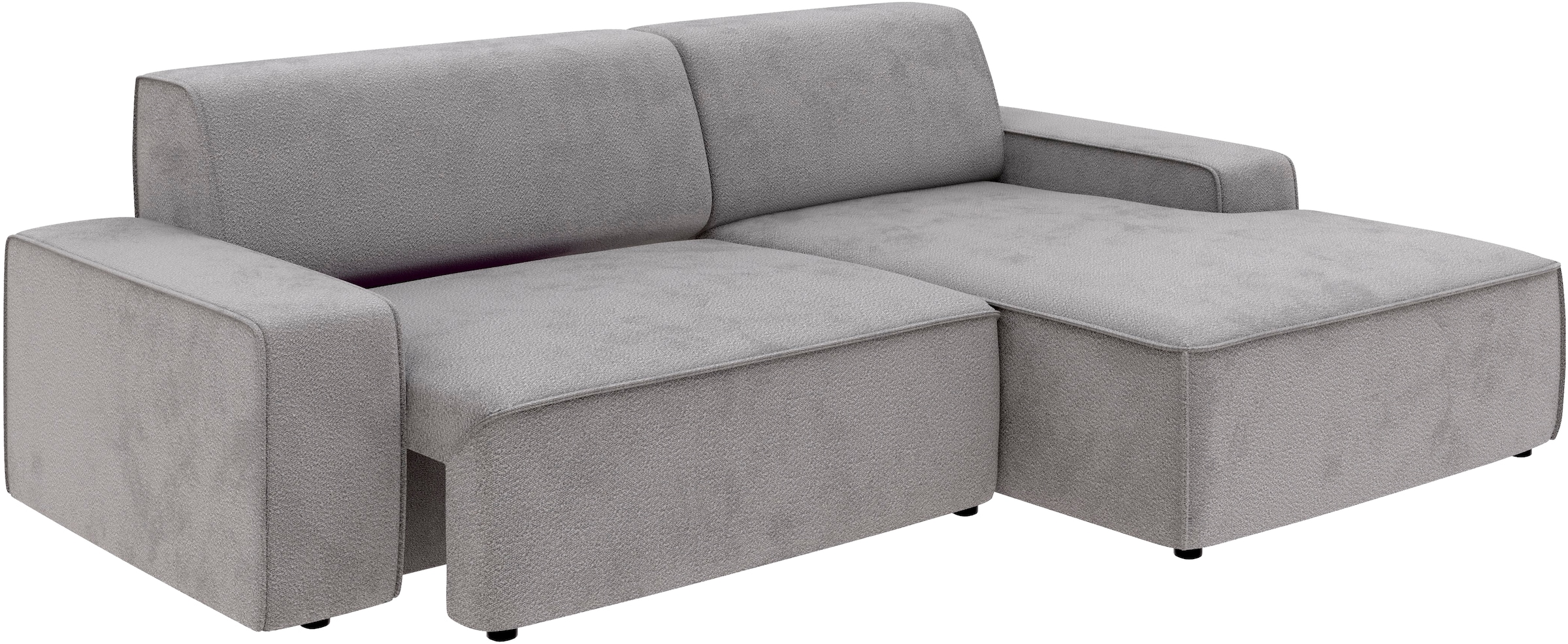 TRENDMANUFAKTUR Ecksofa »Graz, wahlweise mit Sitzvorschub und Bettkasten, L-Form, Breite 246 cm«, in Cord-, haustierfreundlichem LEO Struktur- oder LUMOS-3D-Bezug