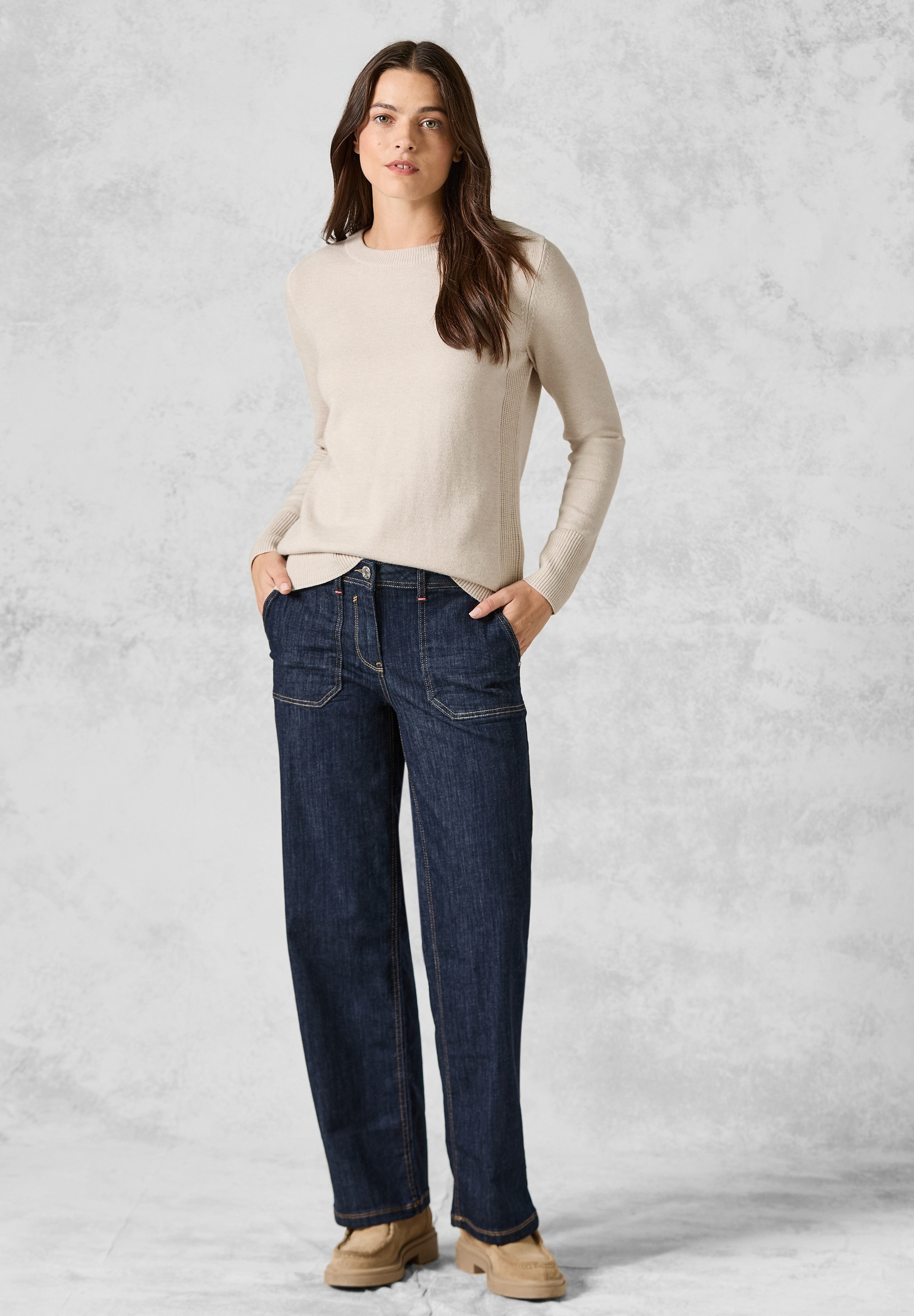 Cecil Strickpullover, aus softem Materialmix