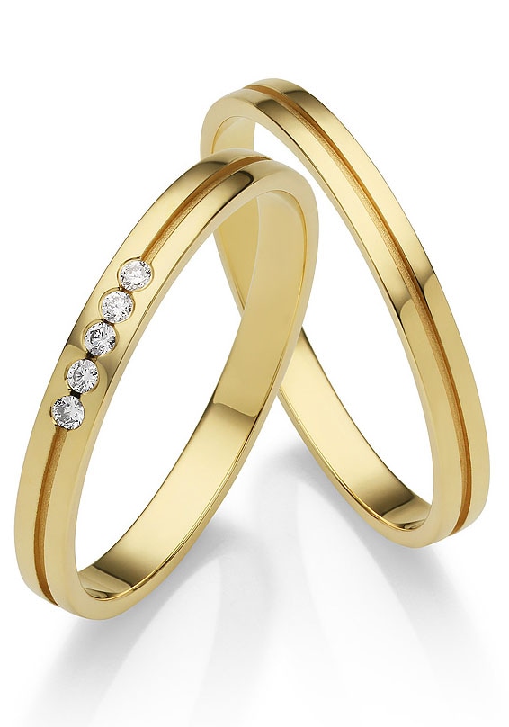 BAUR Trauring | bestellen Brillanten/Diamanten Gold Firetti 375 ohne Germany Geschenk in - o. Made Hochzeit »Schmuck mit Ehering \