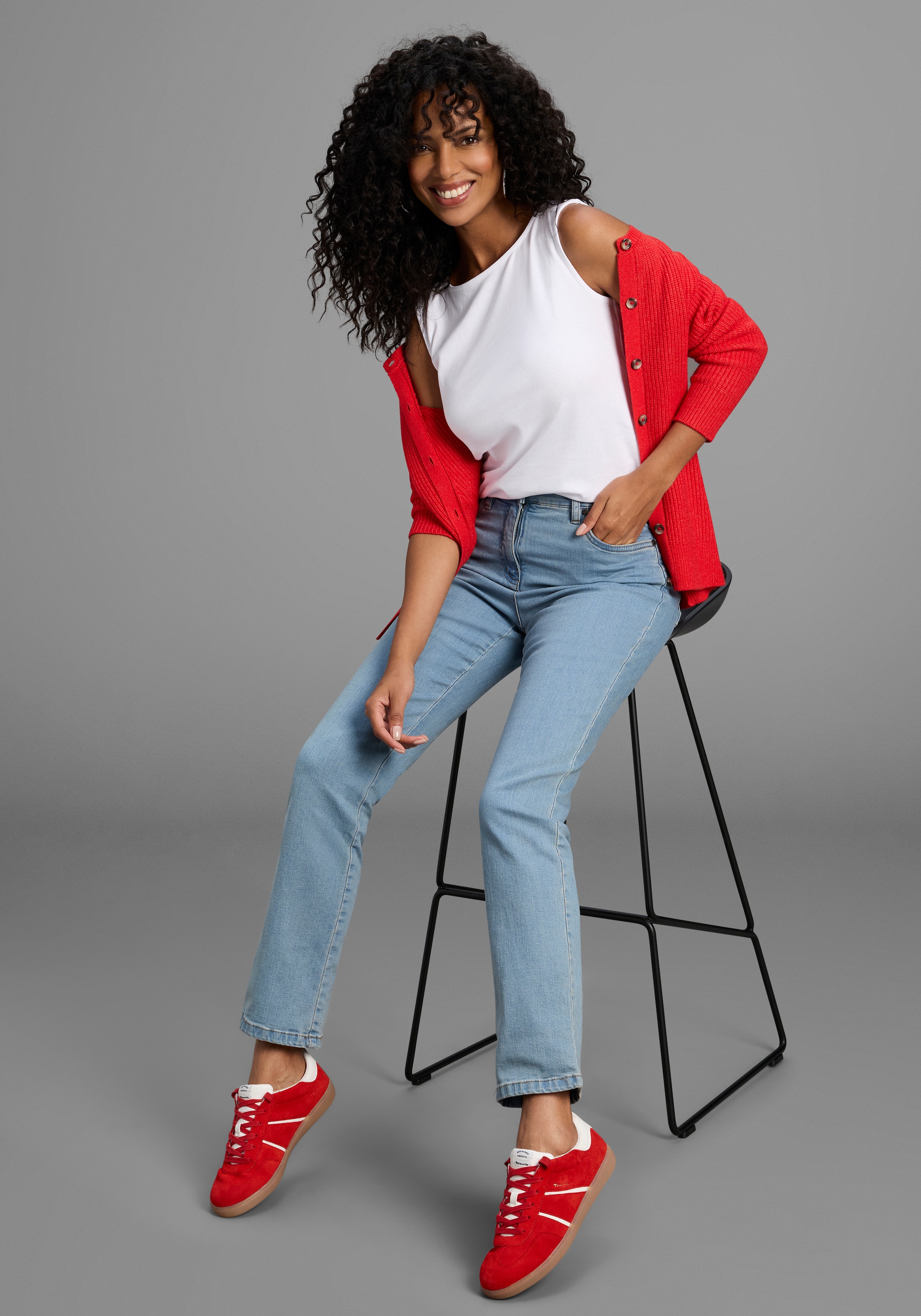Arizona Gerade Jeans »Annett«, bequeme Passform, 5-Pocket-Style, hohe Taille