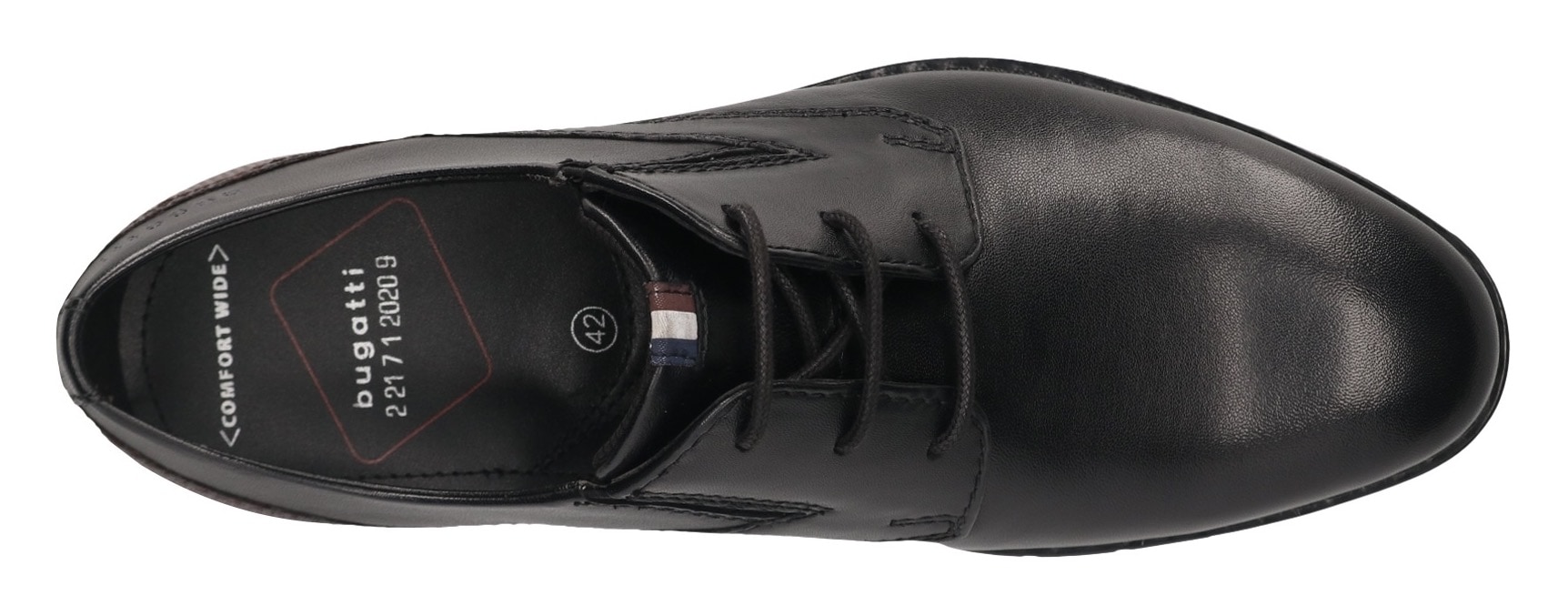 bugatti Schnürschuh, Anzugschuh, Business Halbschuh mit bequemen Stretcheinsatz