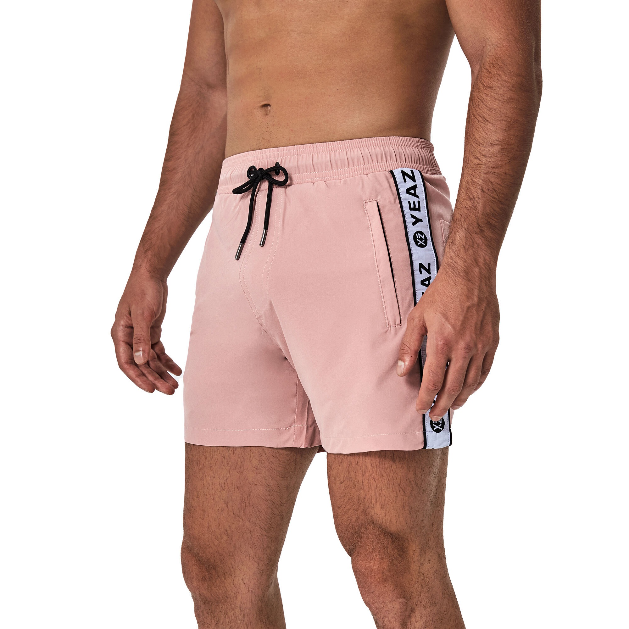 Badeshorts YEAZ "Badeshorts SEABEAT", Herren, Gr. M, US, pink, Obermaterial: 92% Polyester PES. 8% Elasthan EL., Badehosen Badeshorts 3