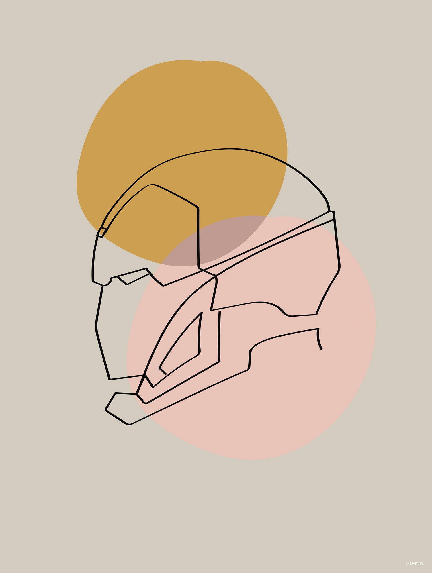 Komar Bild "Soulful Sanctuary Iron Man Head" Natur 1 Stk. tlg. Wandbild zur günstig online kaufen