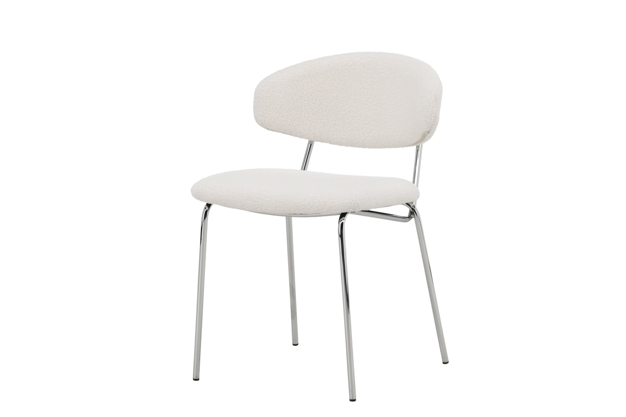 Venture Home Esszimmerstuhl »Chico, 2er-Set Esszimmerstühle in Bouclé, abgerundet, 150 kg belastbar« () Polsterstuhl, Bouclé-Bezug, Stahlbeine, abgerundet, modern