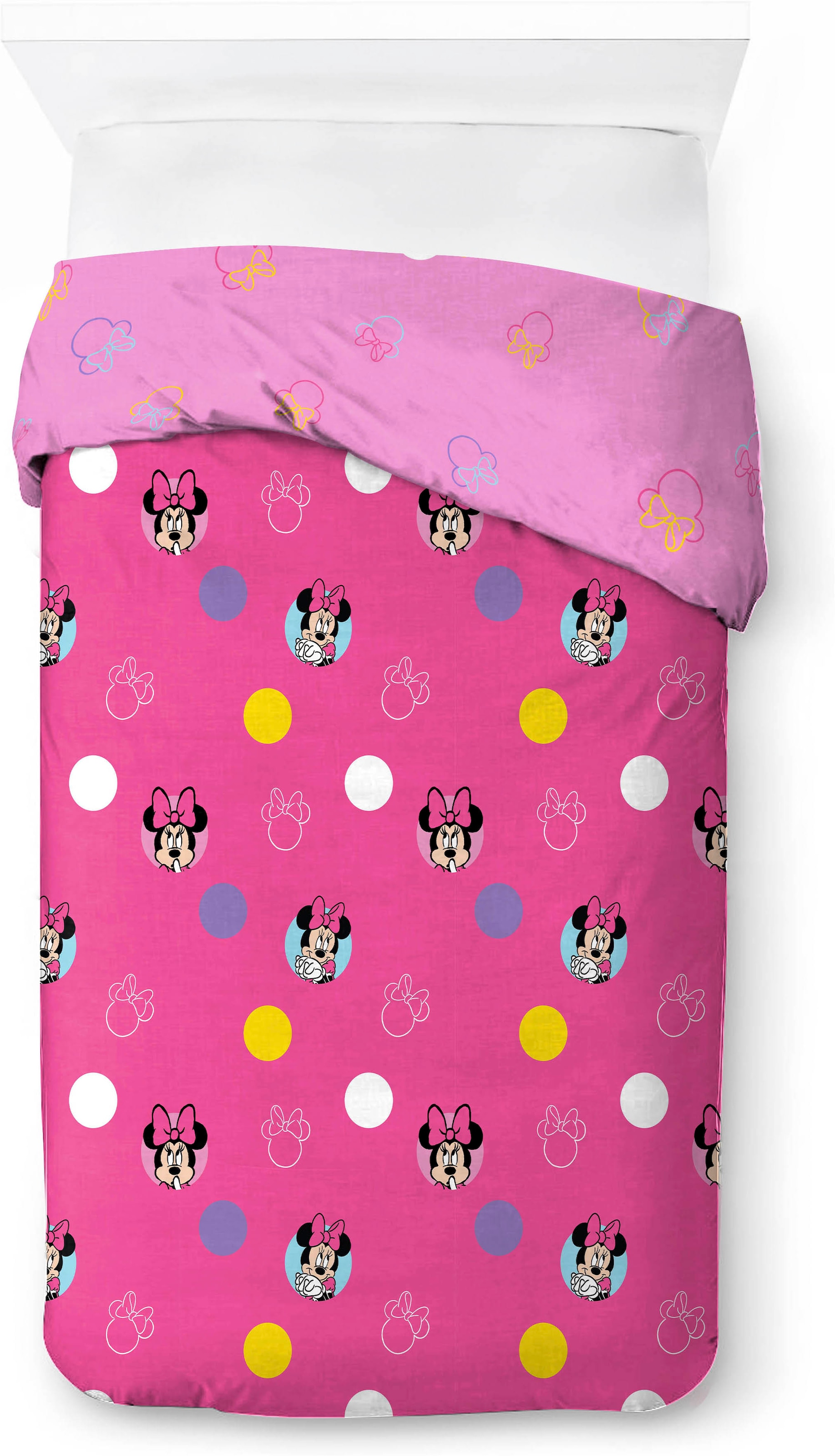 Disney Kinderbettwäsche »Minnie Mouse Happy« 2 100% Baumwolle