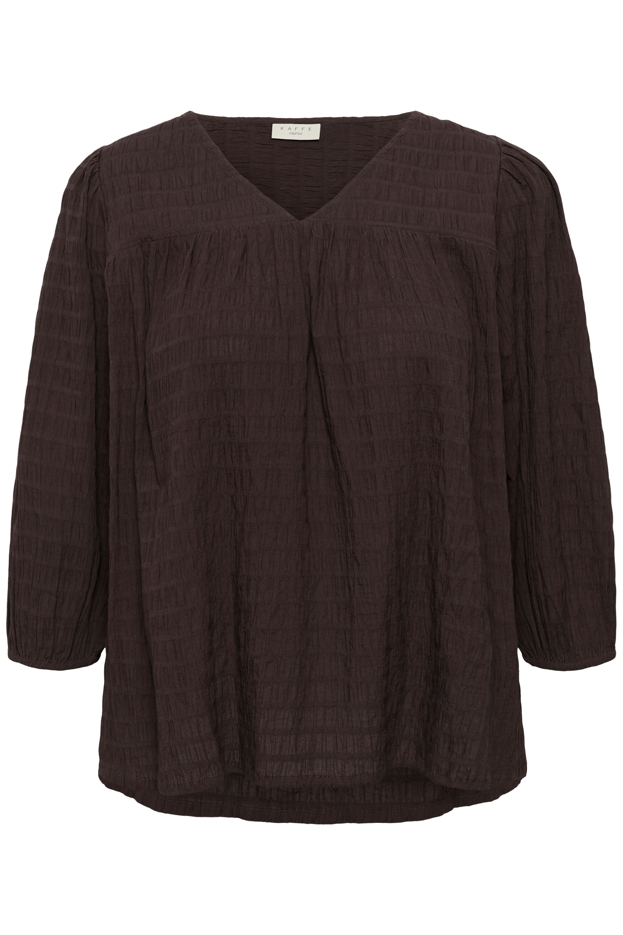KAFFE Curve Langarmbluse "Damen Bluse langarm KCmaisie"