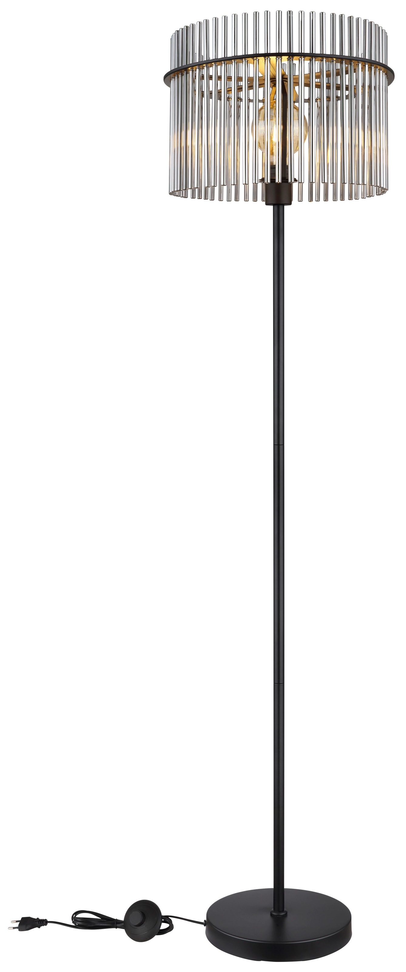 GLOBO LIGHTING Stehlampe »GORLEY«, Leuchtmittel E27 | ohne Leuchtmittel, Fußtrittschalter im Kabel
