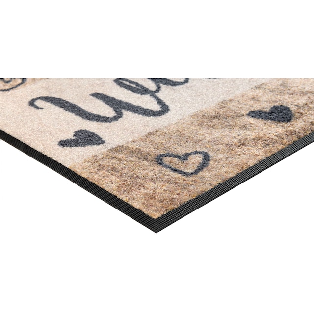 wash+dry by Kleen-Tex Fußmatte »Wooden Welcome«, rechteckig,  Schmutzfangmatte, rutschhemmend, In- und Outdoor geeignet, waschbar auf  Rechnung | BAUR