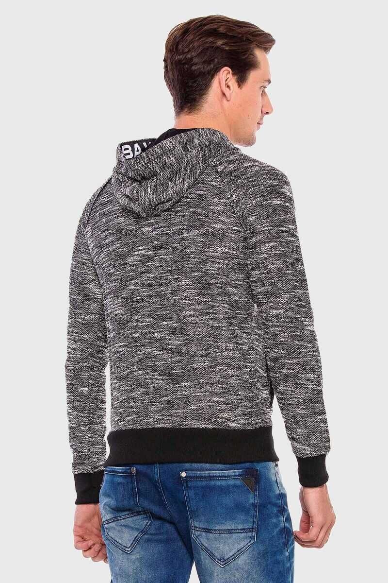 Cipo & Baxx Kapuzenpullover »Sweatshirt«, mit melierten Design