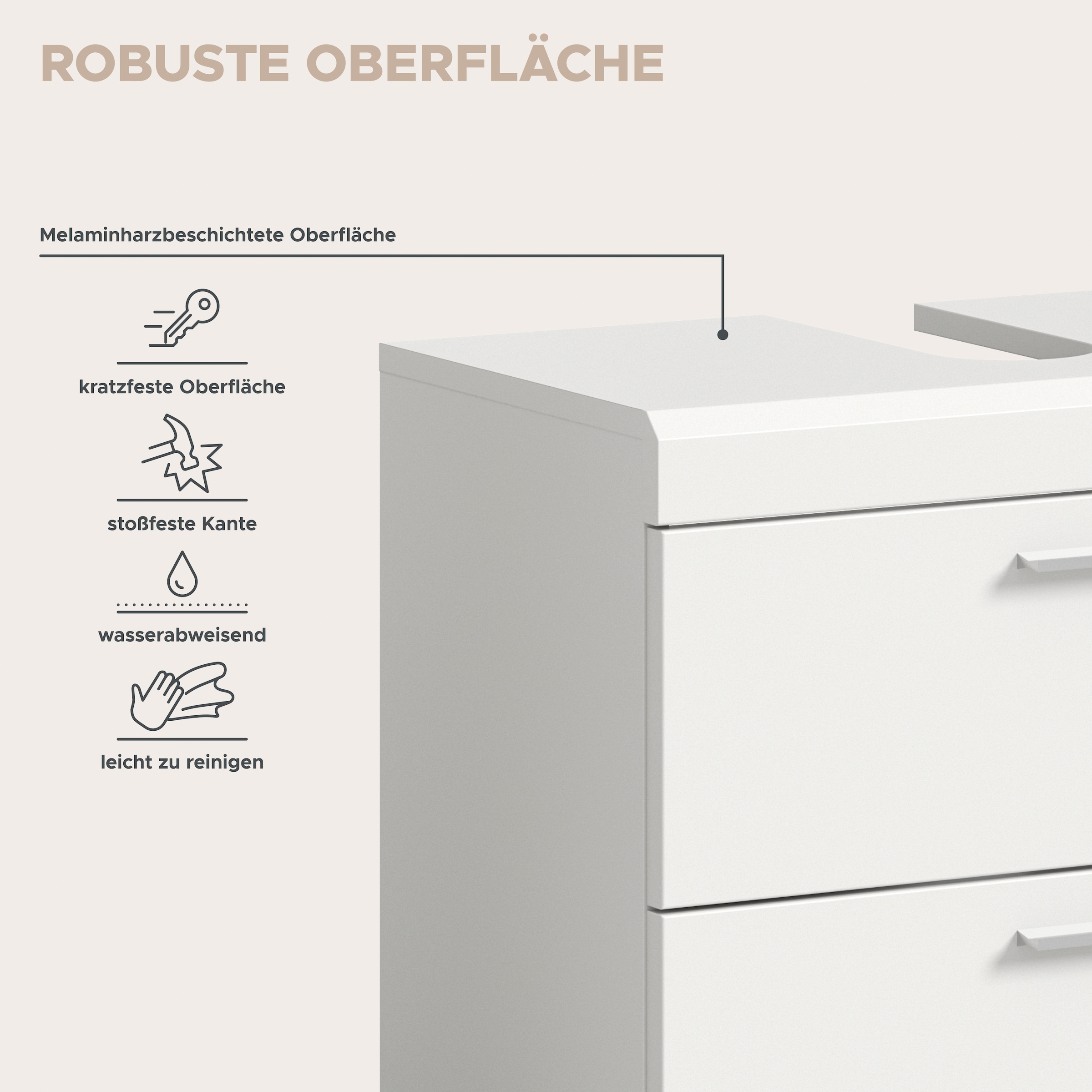 welltime Badmöbel-Set »Siena, 3 teilig, bestehend aus:« Set, TOPSELLER!, 3 Stk. tlg.