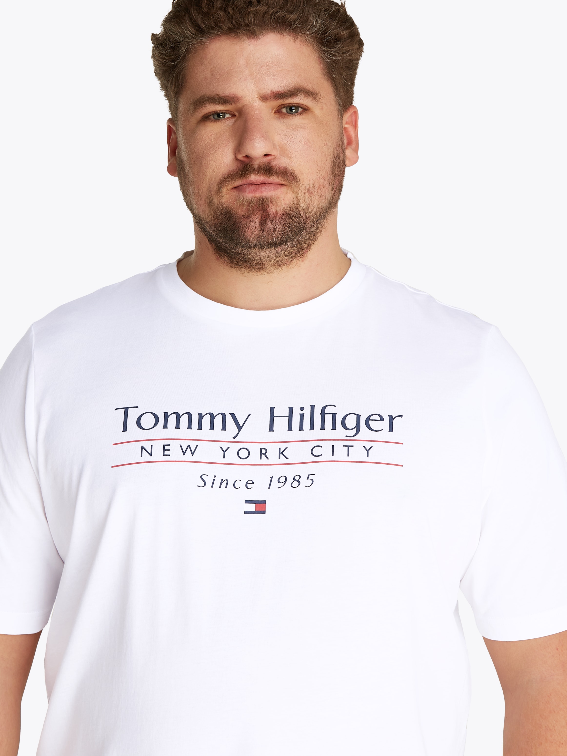 Tommy Hilfiger Big & Tall T-Shirt BT-HILFIGER CENTER STACK TEE-B Große Größ günstig online kaufen