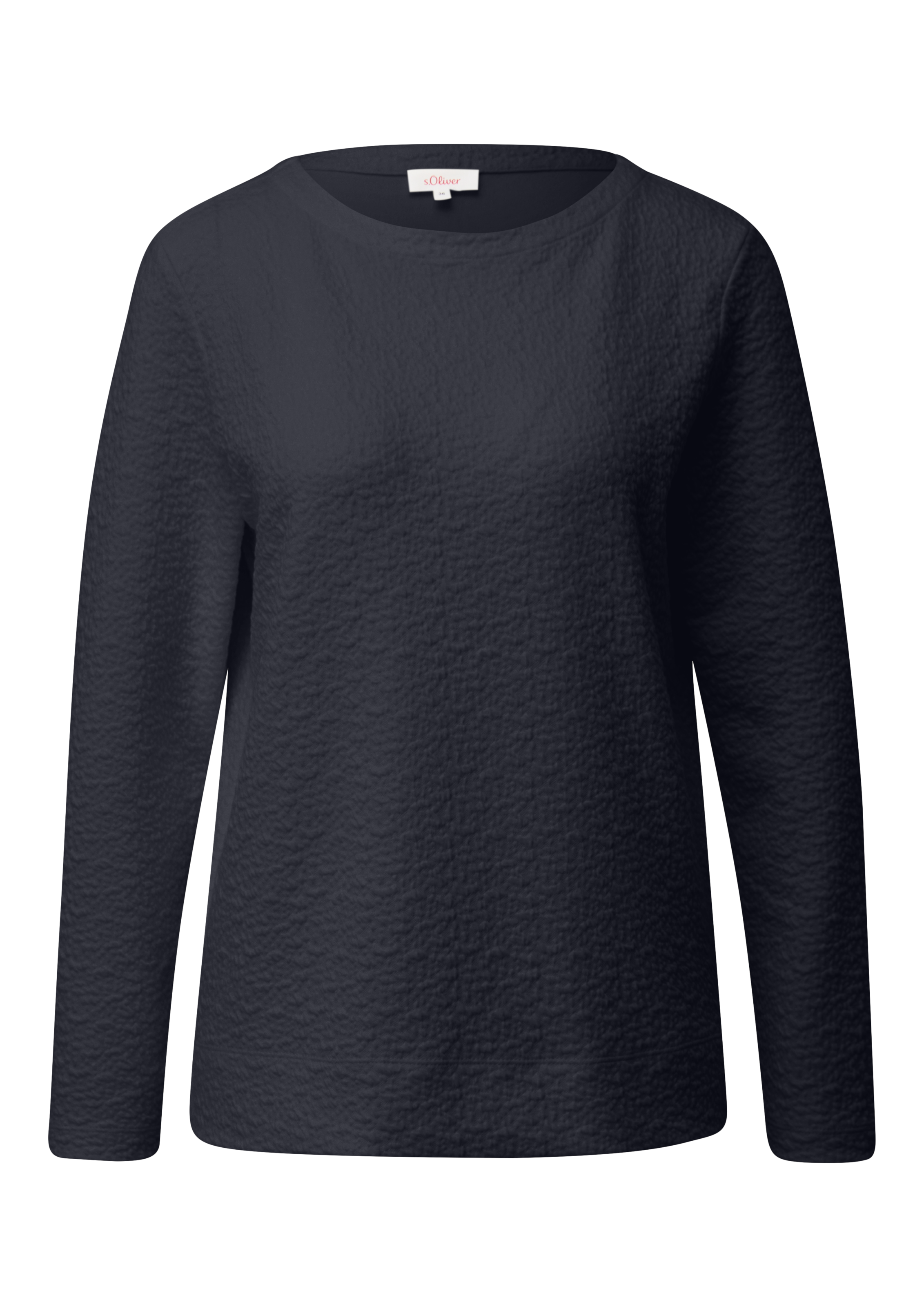 Longsweatshirt, mit Crinkle Optik