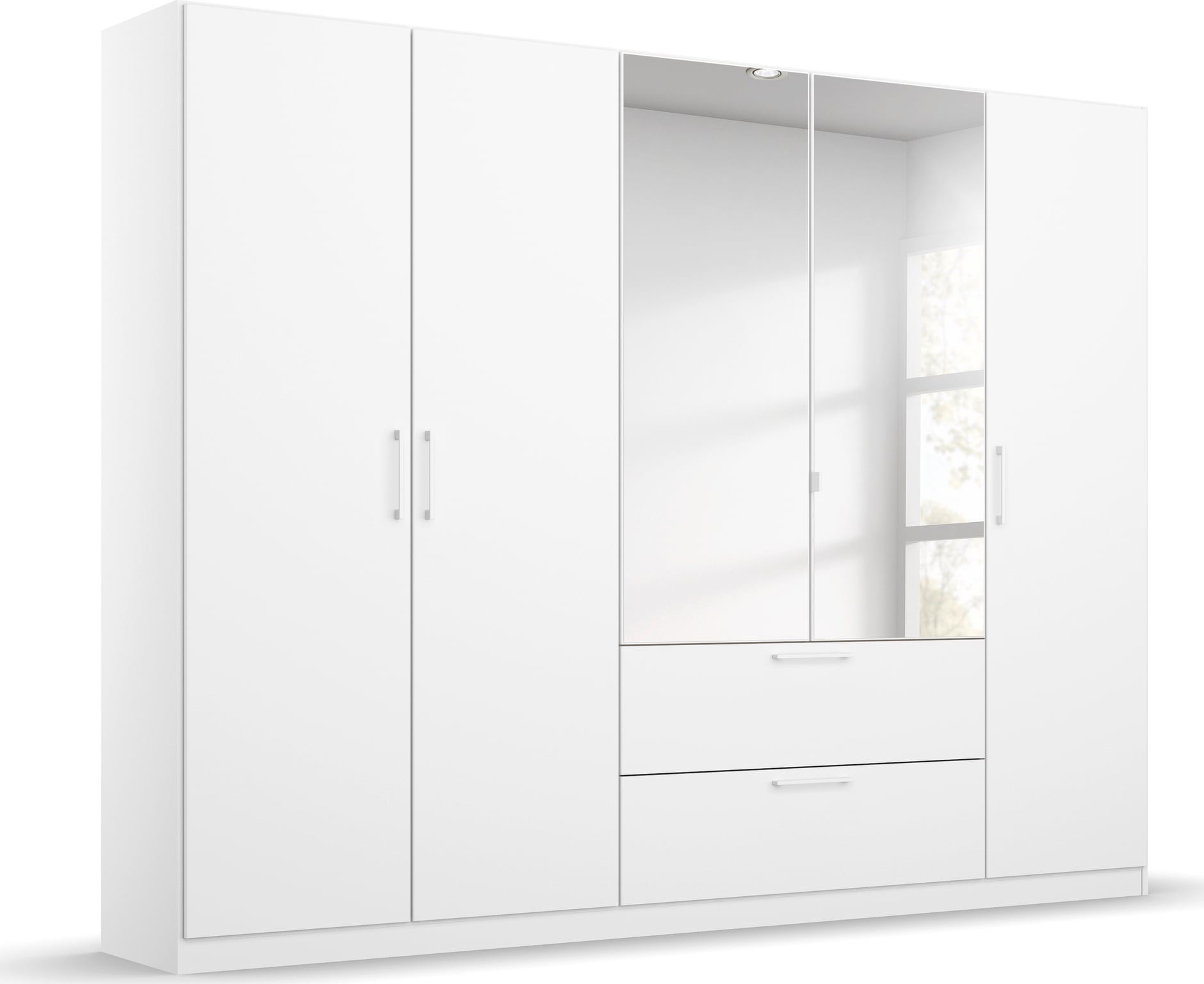 OTTO home Drehtürenschrank "Kleiderschrank Schrank Garderobe Wäscheschrank CHALLENGER" Breiten 181/226 cm, Höhen 197/210 cm, mit Spiegeltüren und geräumigen Schubladen MADE IN GERMANY