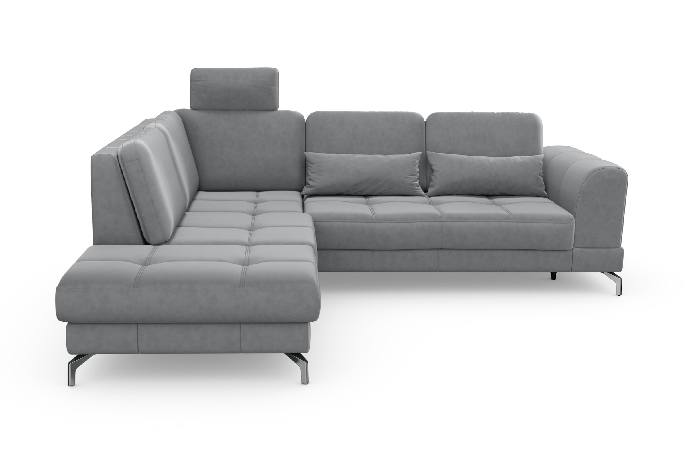 sit&more Ecksofa »Bendigo L-Form«, inklusive Sitztiefenverstellung, Bodenfreiheit 12 cm, in 2 Fußfarben
