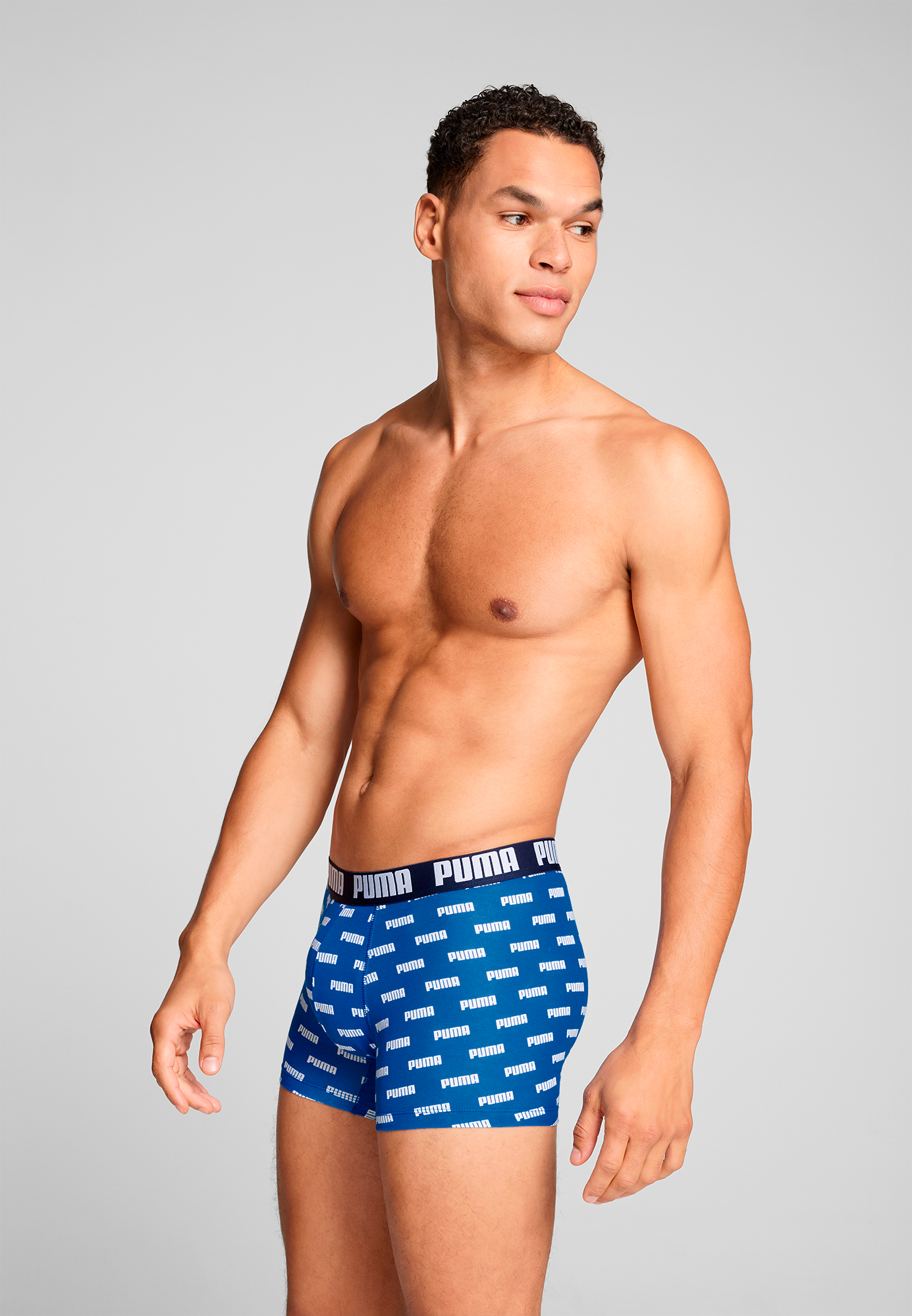 PUMA Boxershorts »PUMA MEN EVERYDAY LOGO PRINT BOXERS 2P« Packung, 2er Pack,  1x uni und 1x allover Logodruck
