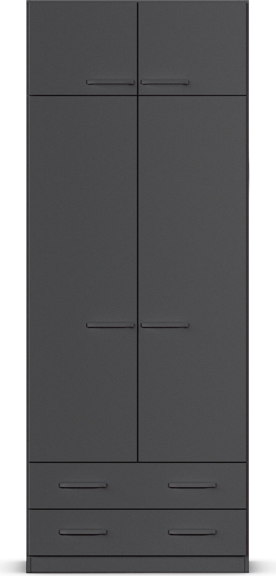 rauch Drehtürenschrank »Prandon B«, (Set, 2 St.), mit 2 Schubladen sowie Aufsatzelement, Metallgriffe quer