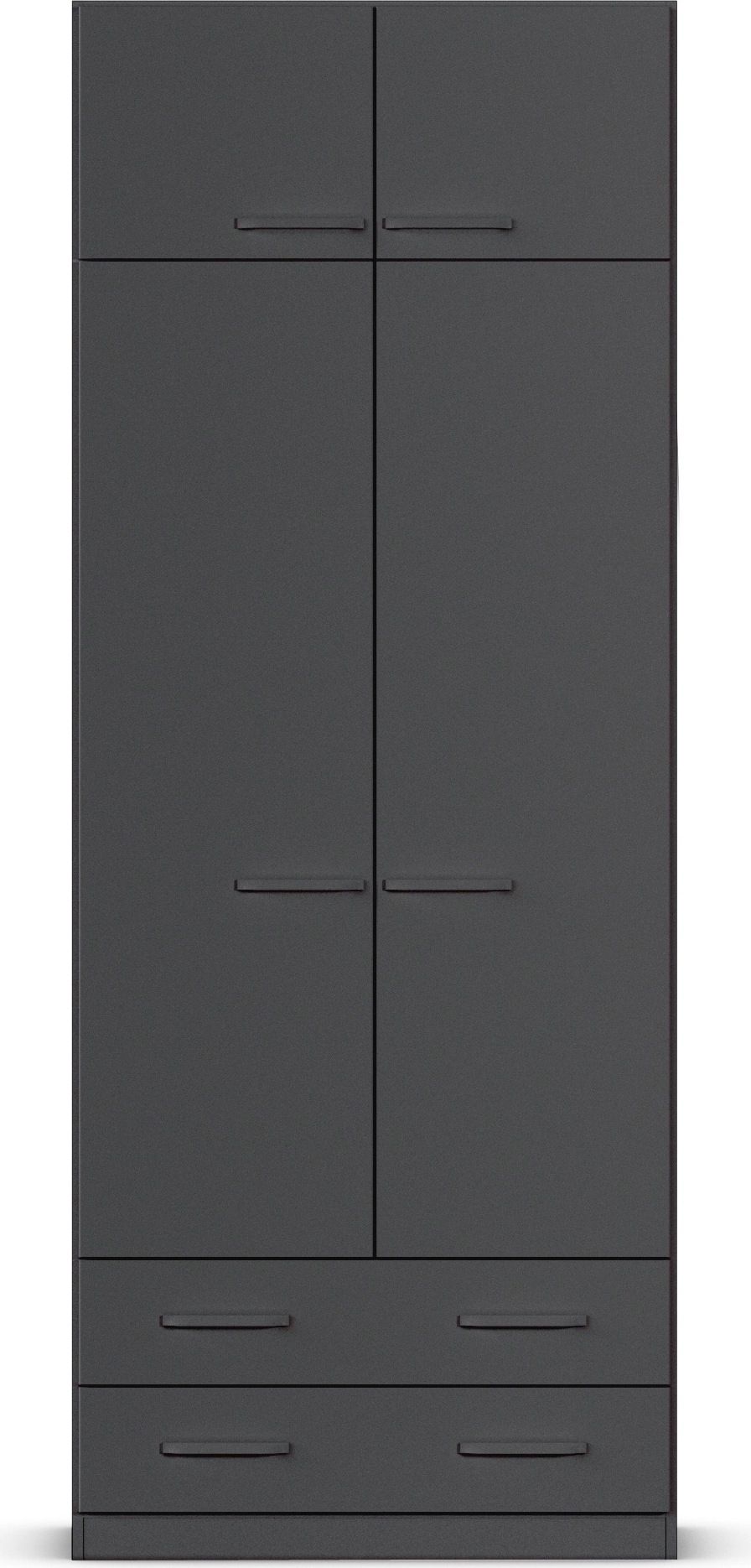 Thumbnail - rauch Drehtürenschrank "Prandon B" Set, 2 Stk. tlg. mit 2 Schubladen sowie Aufsatzelement, Metallgriffe quer