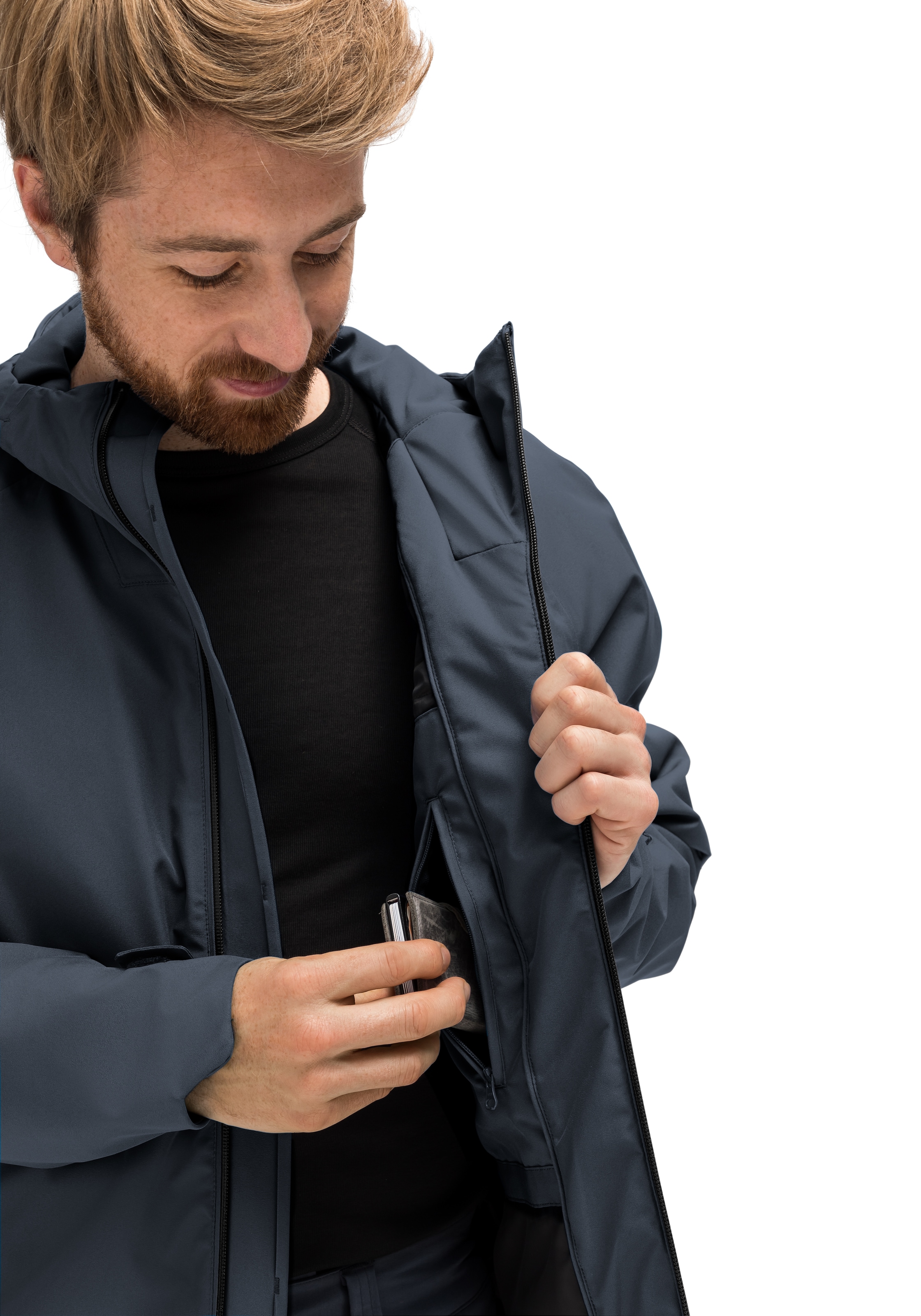 Maier Sports wasserdicht, Herren mit Kapuze ▷ Regenjacke Outdoorjacke »Solo M«, Wanderjacke, für BAUR Tipo | atmungsaktiv und