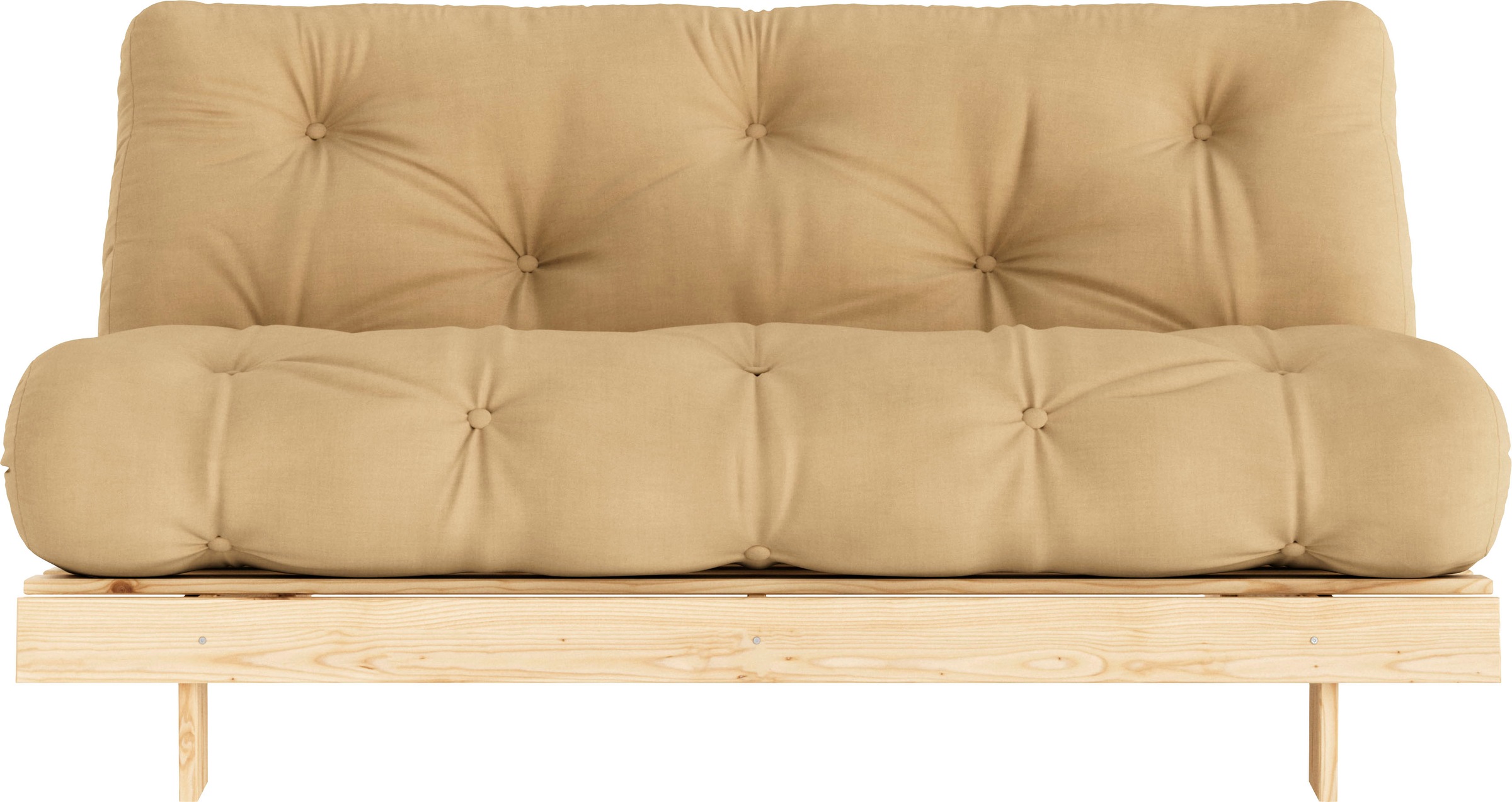 Karup Design Daybett "Roots Sofa Bed, Schlafsofa, Bettfunktion, FSC-Massivholz," Inkl. Futonmatratze, Made in Europe, langlebig, B: 140 oder 160 cm