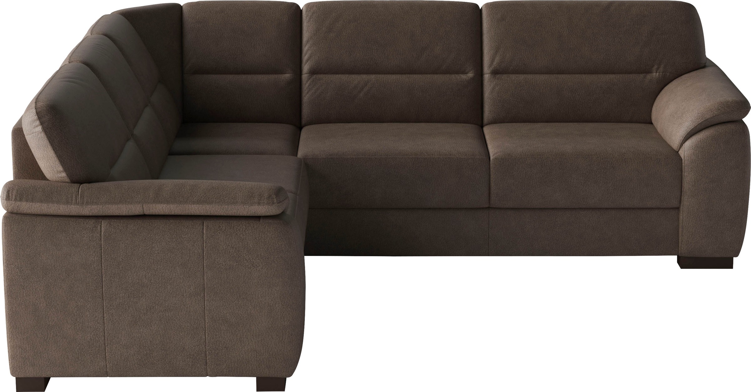 sit&more Ecksofa "Montego L-Form, B: 256 cm, große Stoffauswahl, Komfortsitzhöhe 46 cm" mit Schlaffunktion, optional Schubkasten mit Stauraum