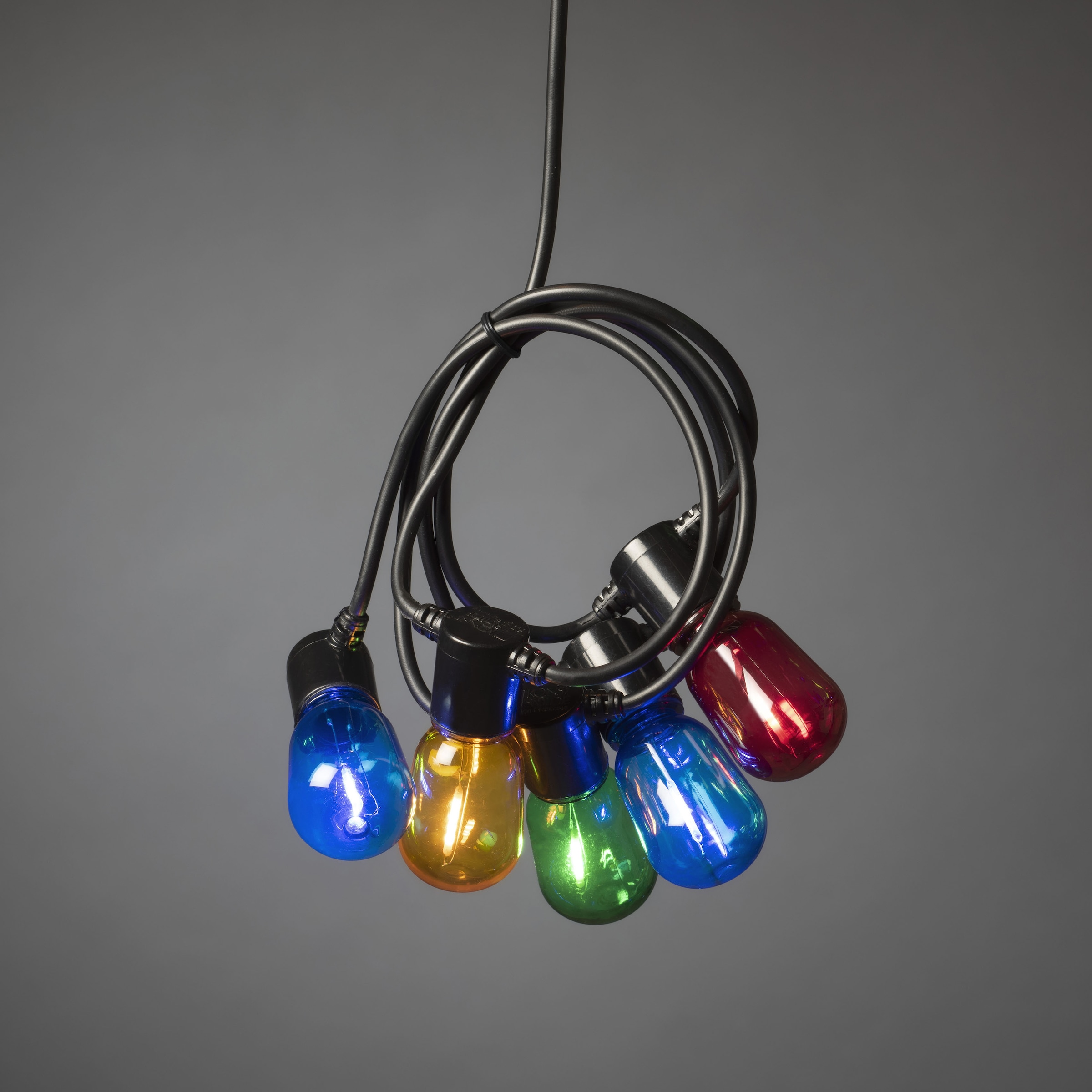 KONSTSMIDE LED-Lichterkette »Weihnachtsdeko aussen«, 40 bunte / St.-flammig, Birnen | warm Dioden Biergartenkette, bunt, weiße 40 LED BAUR 80 bestellen