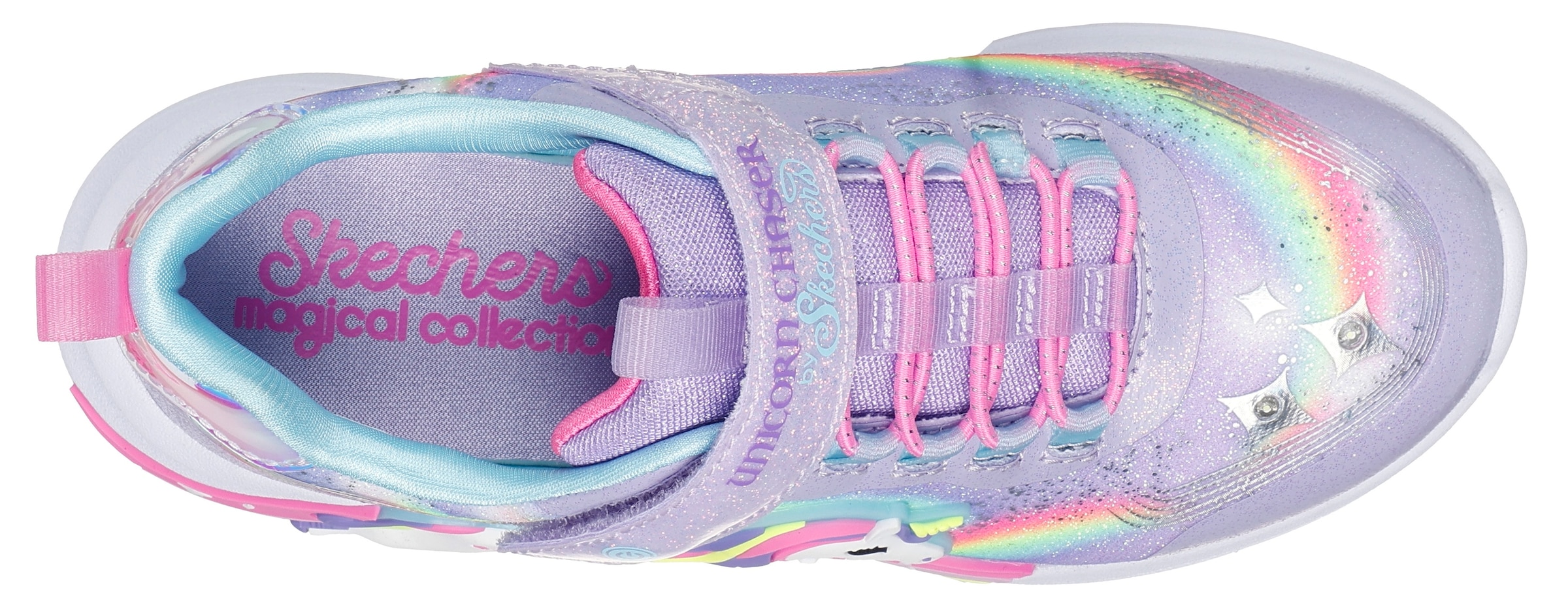 Skechers Kids Sneaker »UNICORN CHASER«, Blinkschuh, LED Schuh, Klettschuh mit blinkendem Einhorn