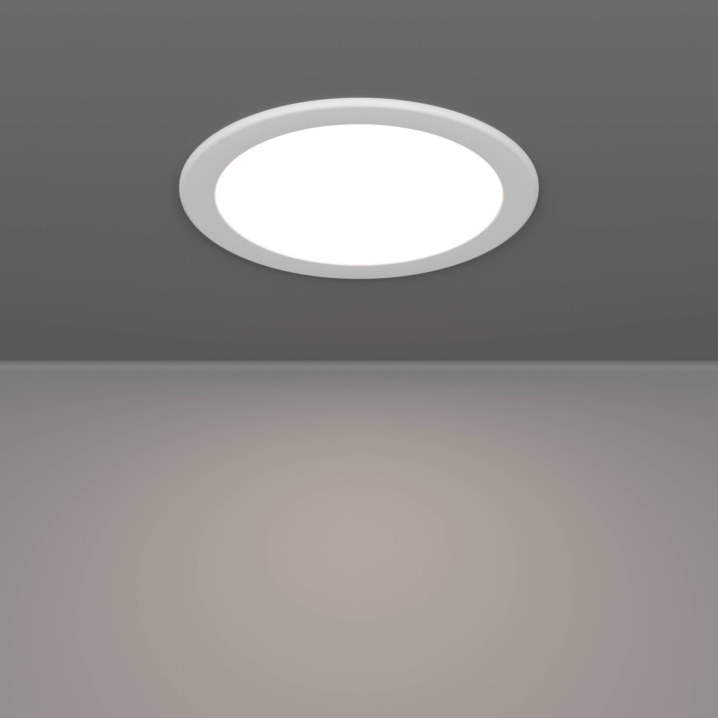 EGLO Einbauleuchte »Fueva 6-Z Deckenlampe, ZigBee, App und Sprachsteuerung, Badlampe, IP44« LED-Modul 1 Stk. Kaltweiß | RGB Einbauleuchte - Ø16,8 x ET40 cm - weiß - 9,5W inkl.