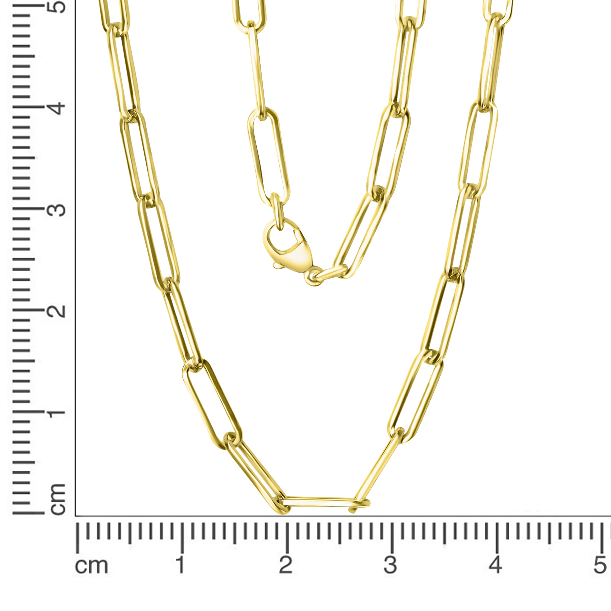 Vivance Collierkettchen »925/- Sterling Silber vergoldet Gliederkette 45  cm« kaufen | BAUR | Lange Ketten