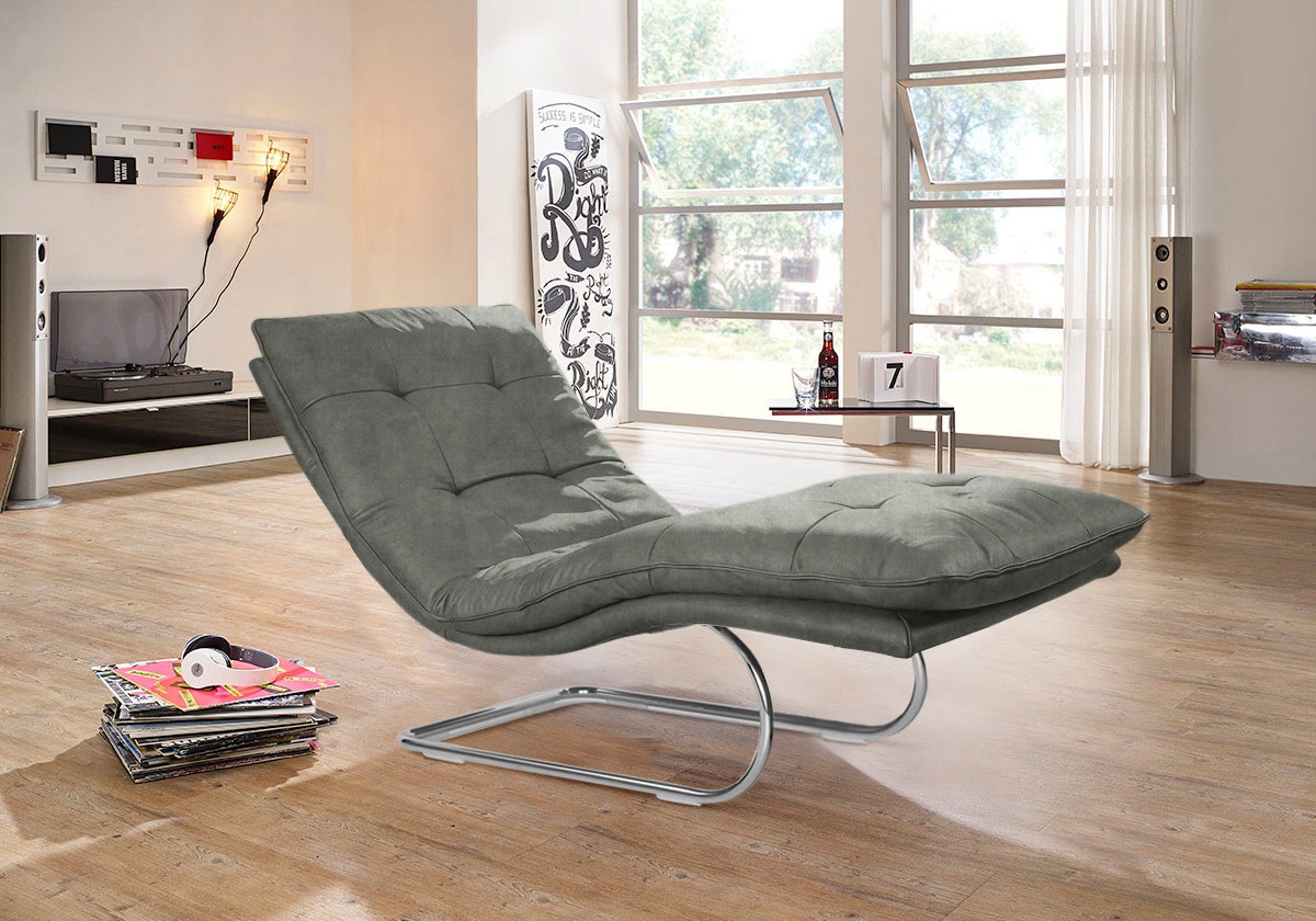 W.SCHILLIG Relaxliege »daily dreams«, in Waffelkissen-Optik, wahlweise mit Motor, Freischwingergestell