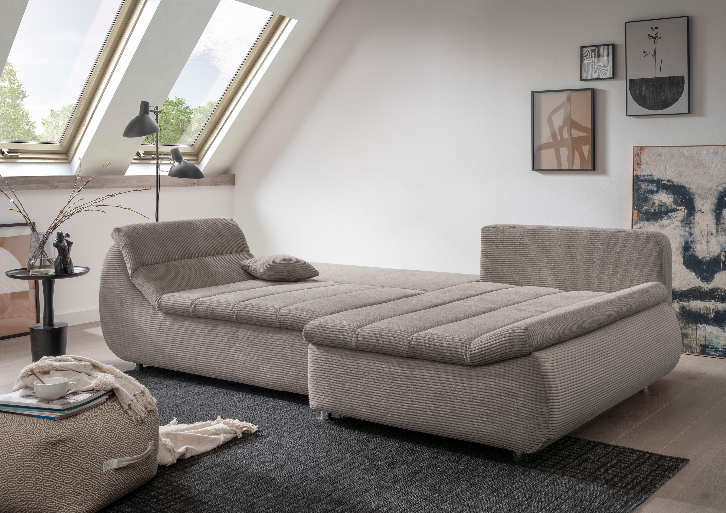 Home affaire Ecksofa "Imola, bequem, aktuelle Steppung im Sitz, L-Form, Bre günstig online kaufen