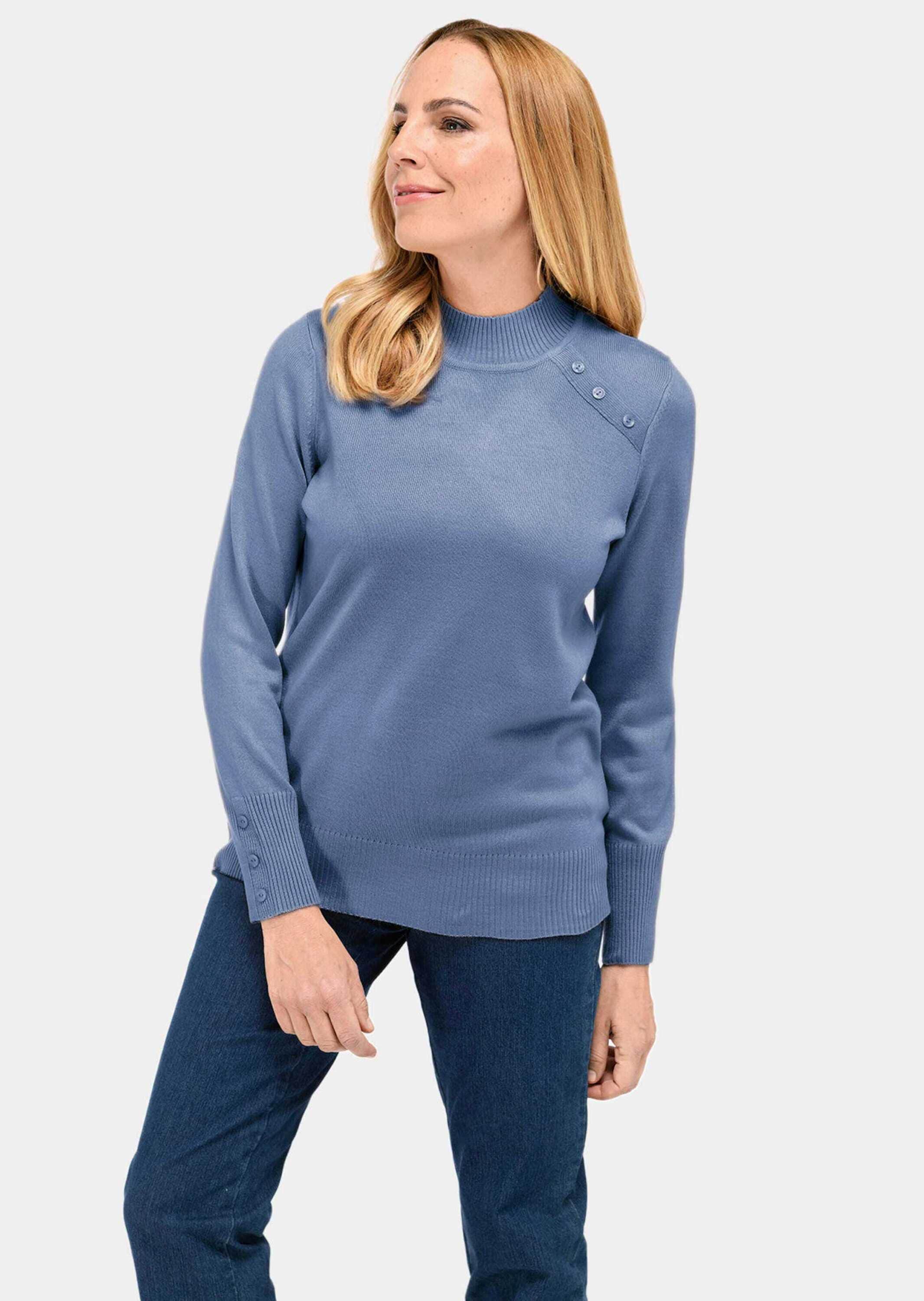GOLDNER Strickpullover »Pullover Pflegeleichter Pullover mit Stehbundkragen«