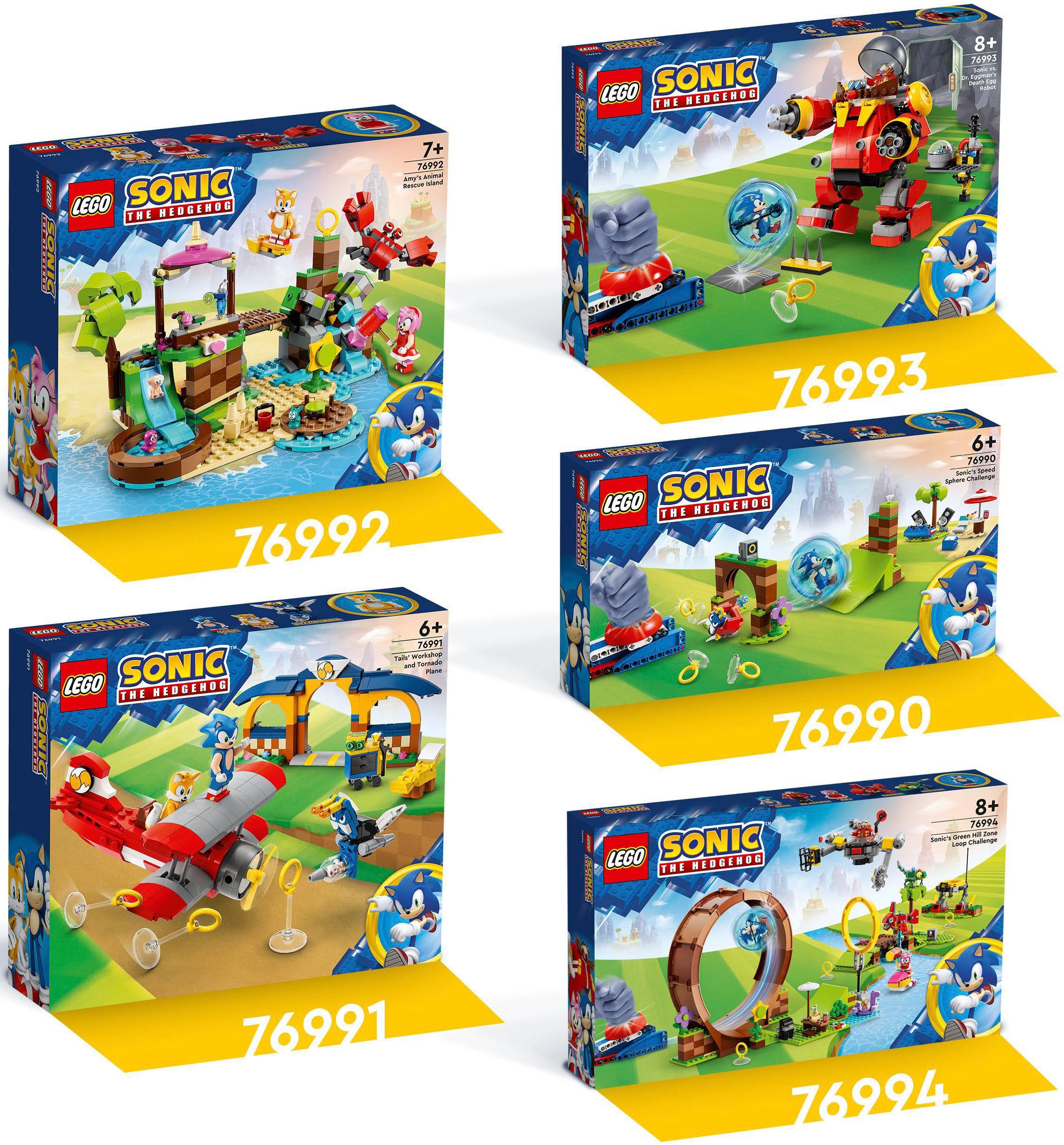 LEGO® Konstruktionsspielsteine »Tails‘ Tornadoflieger mit Werkstatt (76991), LEGO® Sonic«, (376 St.), Made in Europe