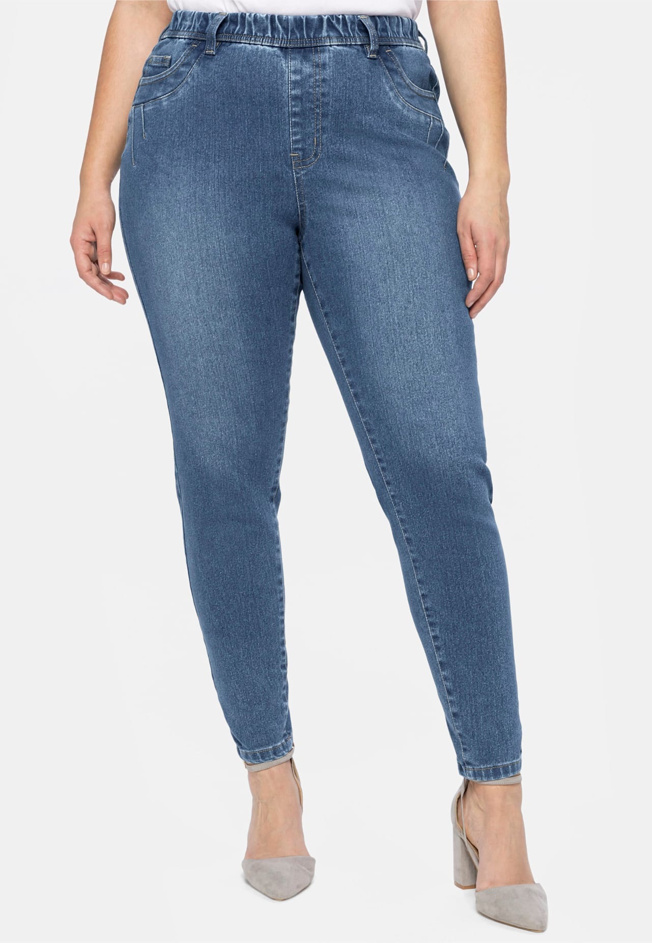 Sheego Stretch-Jeans 1 Stk. tlg. günstig online kaufen