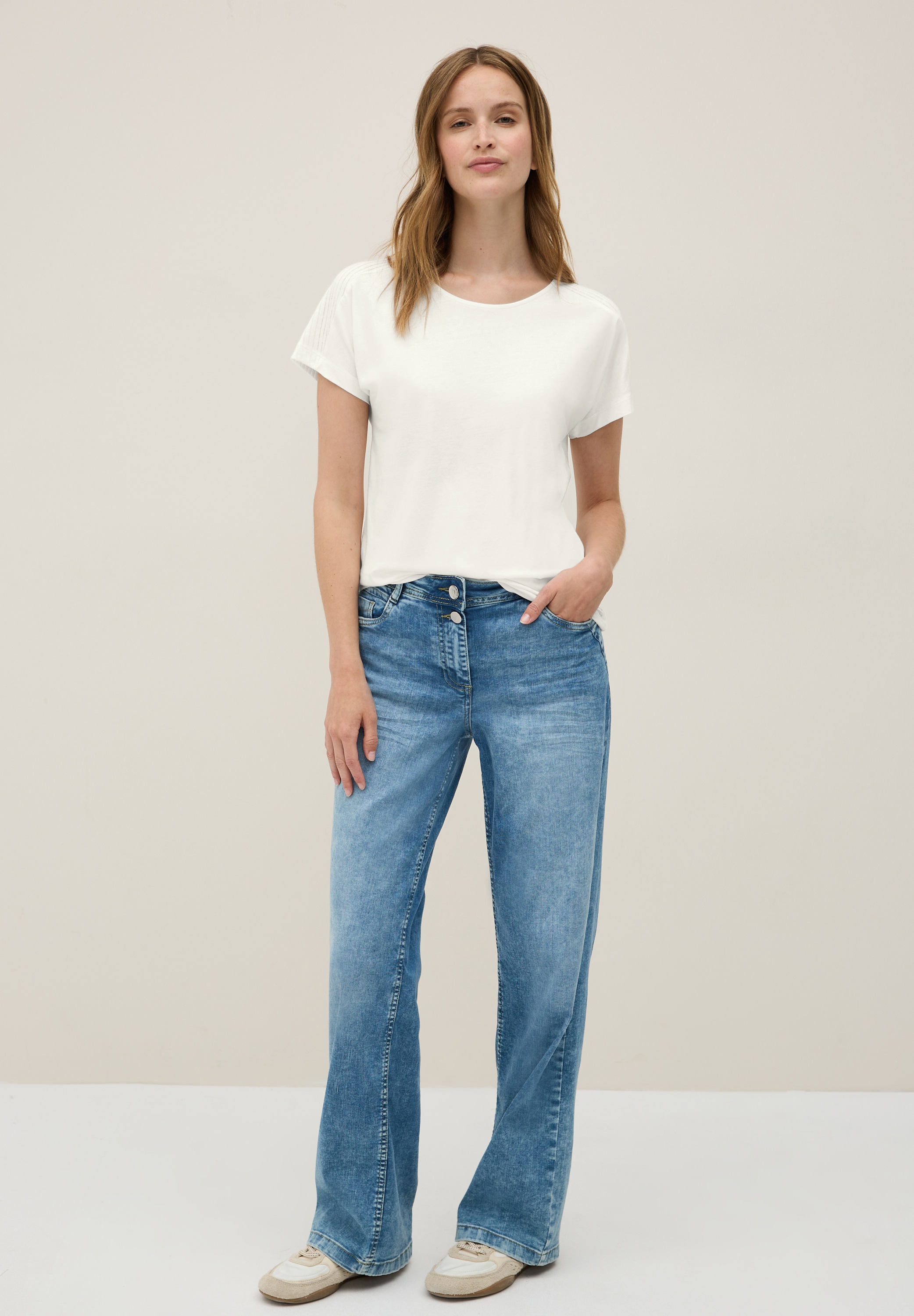 Cecil V-Shirt, im soften Baumwoll-Mix