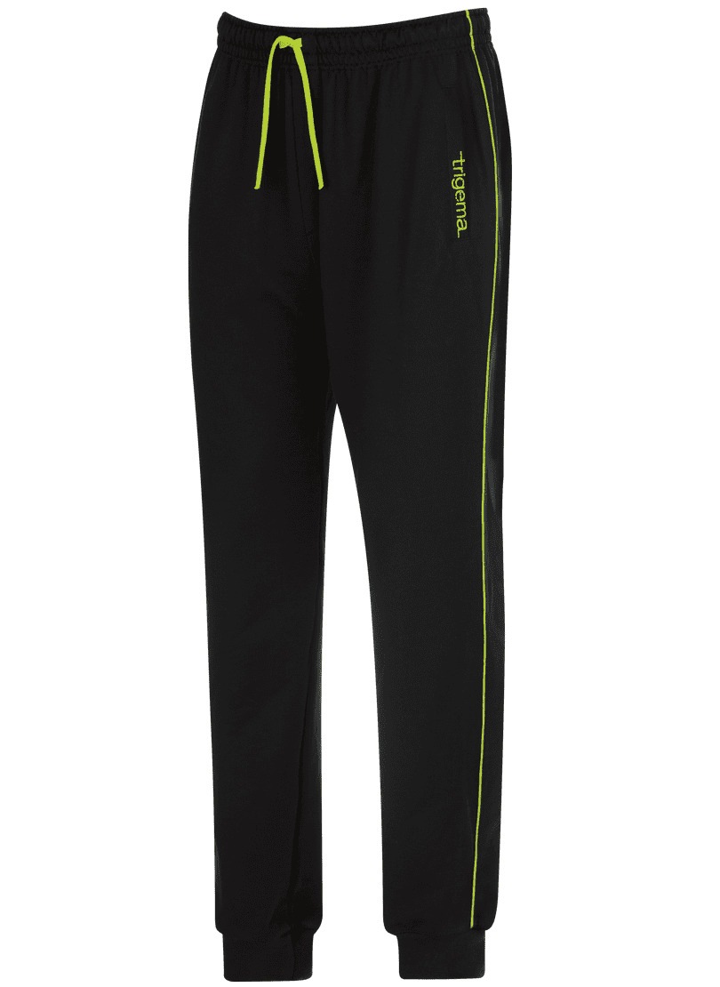 Trigema Jerseyhose »TRIGEMA Schwarze Jogginghose mit Retro-Druckmotiv«