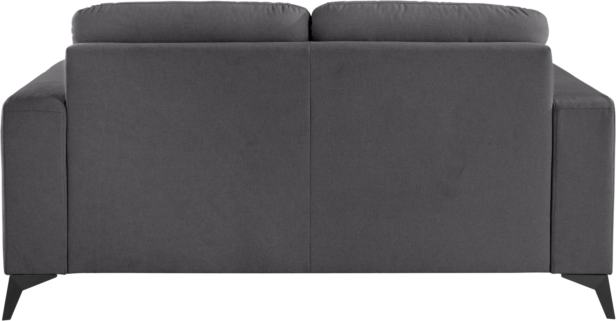 2-Sitzer HOME AFFAIRE "Lolland", grau (anthrazit), B:173cm H:88cm T:88cm, Struktur imprägniert - feucht abwischbar (100% Polyester);Struktur Flausch (90% Polyester, 10% Polyamid);Luxus-Microfaser ALTARA NUBUCK (100% Polyester), Sofas, mit Federkern, auch  3
