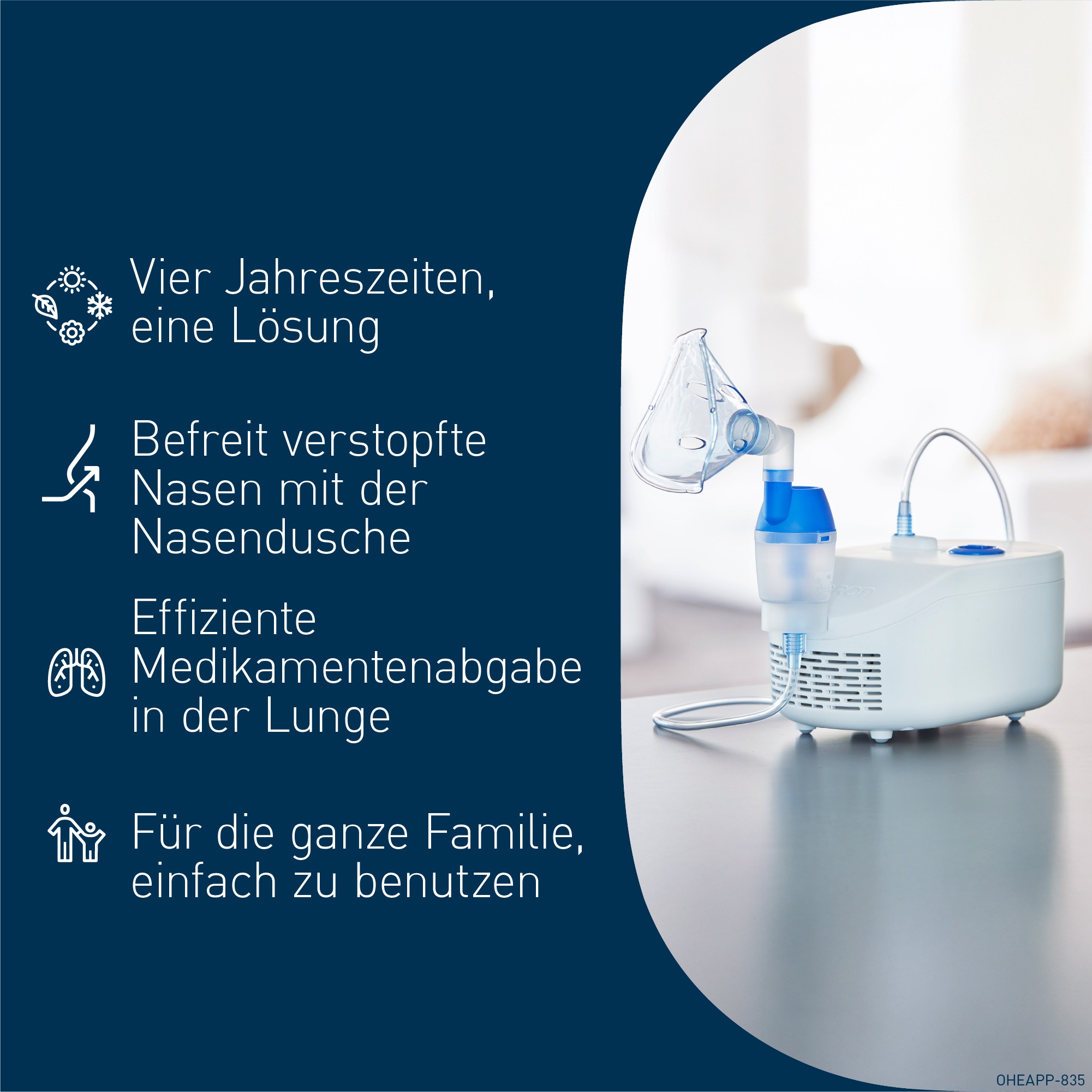 Omron Inhalationsgerät »X102 Total mit Nasendusche, zur Behandlung von Atemwegserkrankungen« mit Nasendusche