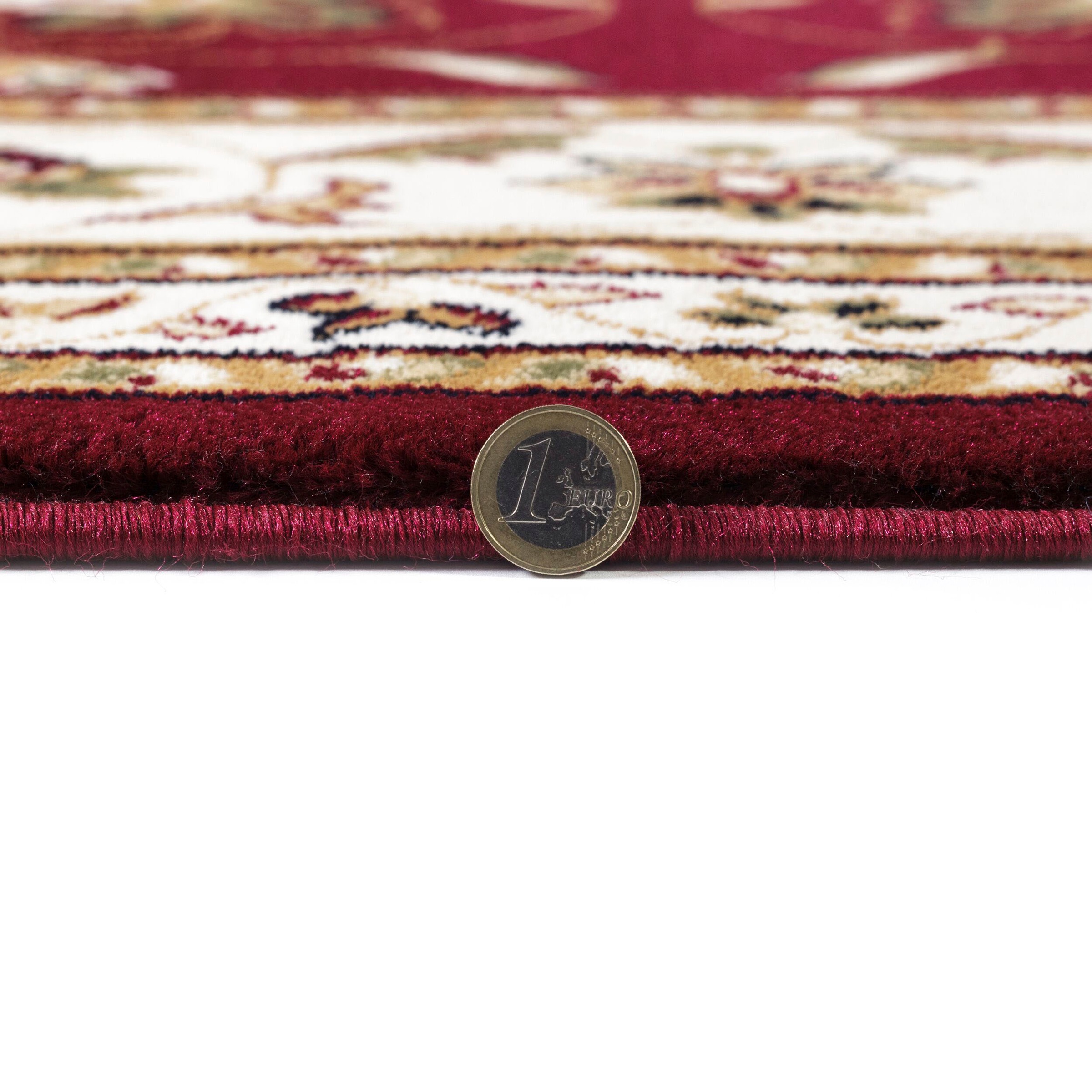 Teppich FLAIR RUGS "Sherborne", rot, H:8mm Ø:133cm, Kunstfaser, Teppiche, Teppich 3