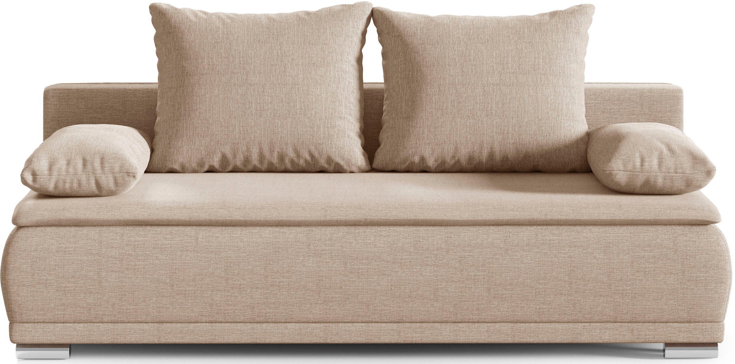 WERK2 Schlafsofa »Biggi, komfortabel und elegant, Breite 206cm,«, 2-Sitzer Sofa & Schlafcouch mit Bettkasten
