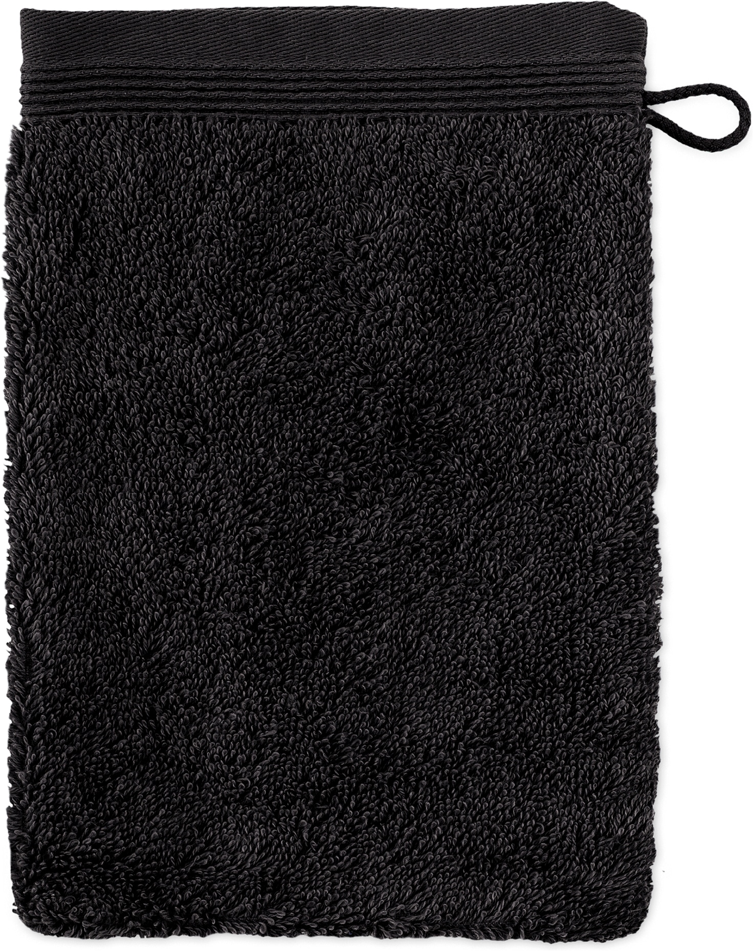 Möve Waschhandschuh "Superwuschel 100% Premium Cotton Baumwolle" mit Biesenbordüre und praktischem Kordelaufhänger, einfarbig, weich