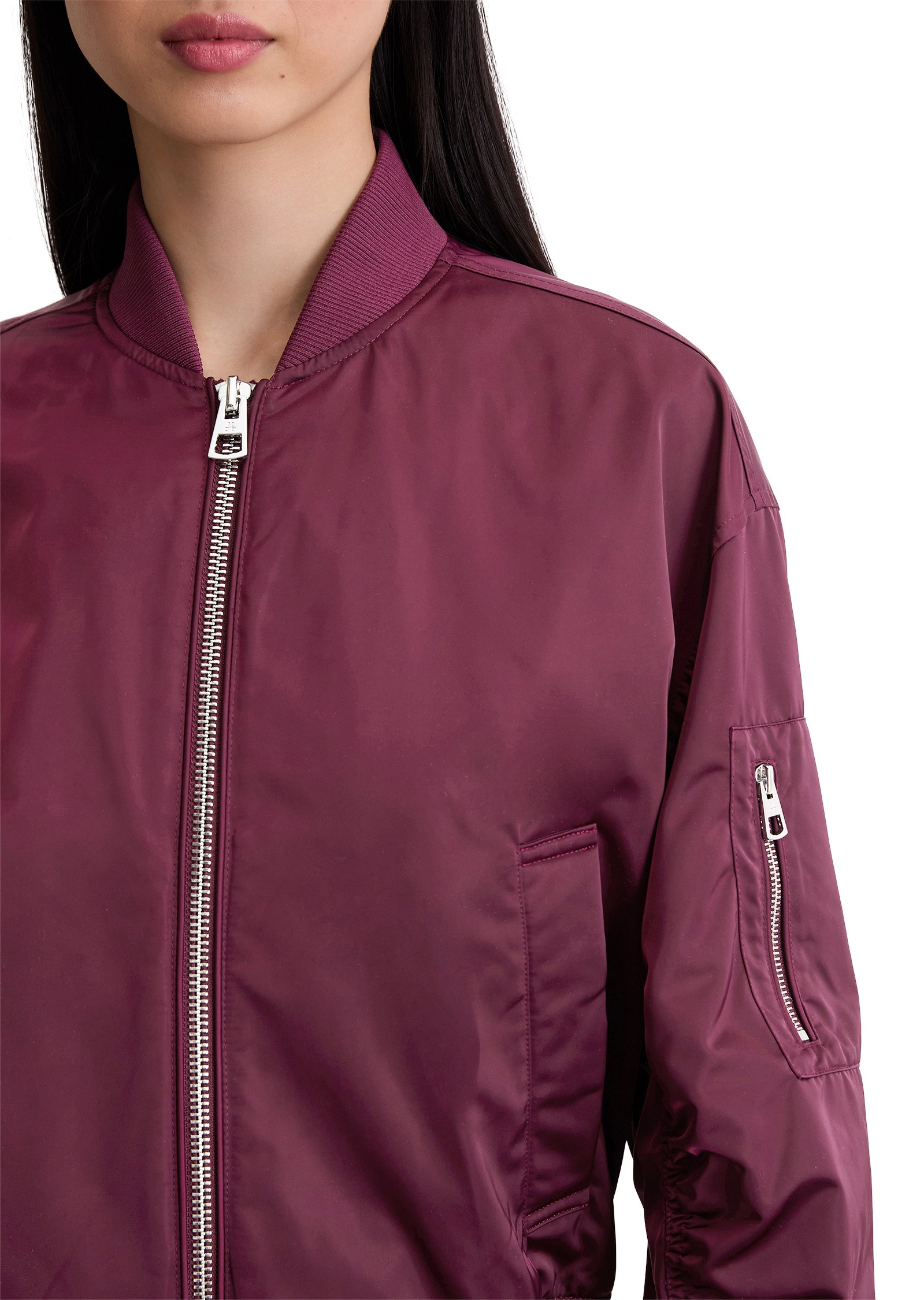 Marc O'Polo Outdoorjacke »aus recyceltem Shiny-Polyester-Twill«, ohne Kapuze
